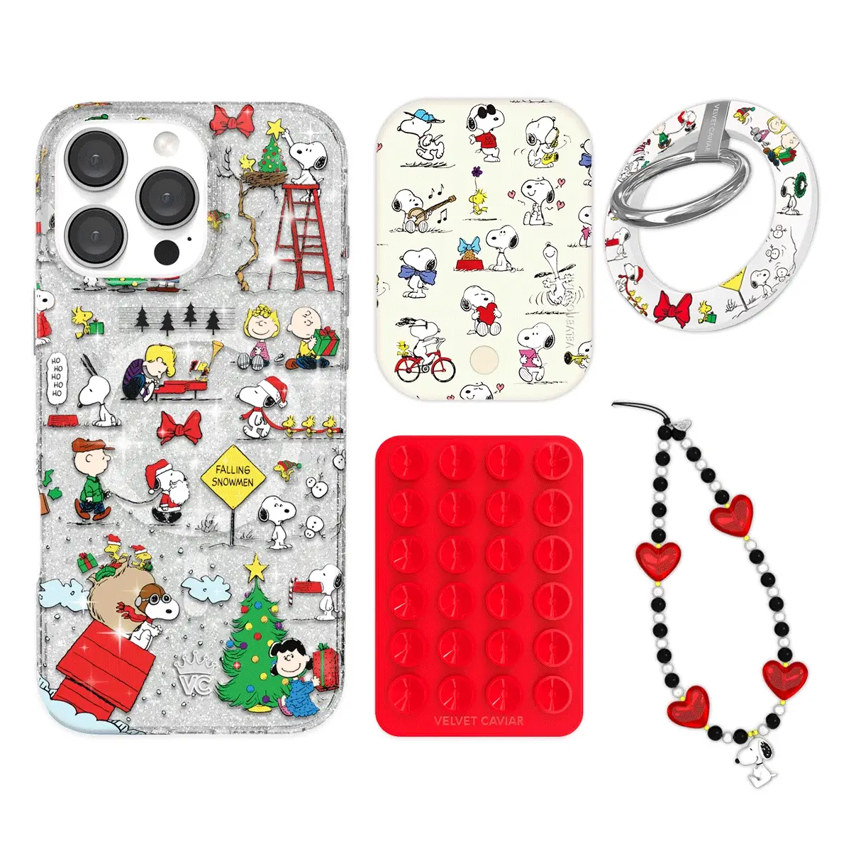 Snoopy Christmas Glitter iPhone Bundle Set - Grip - Image 4