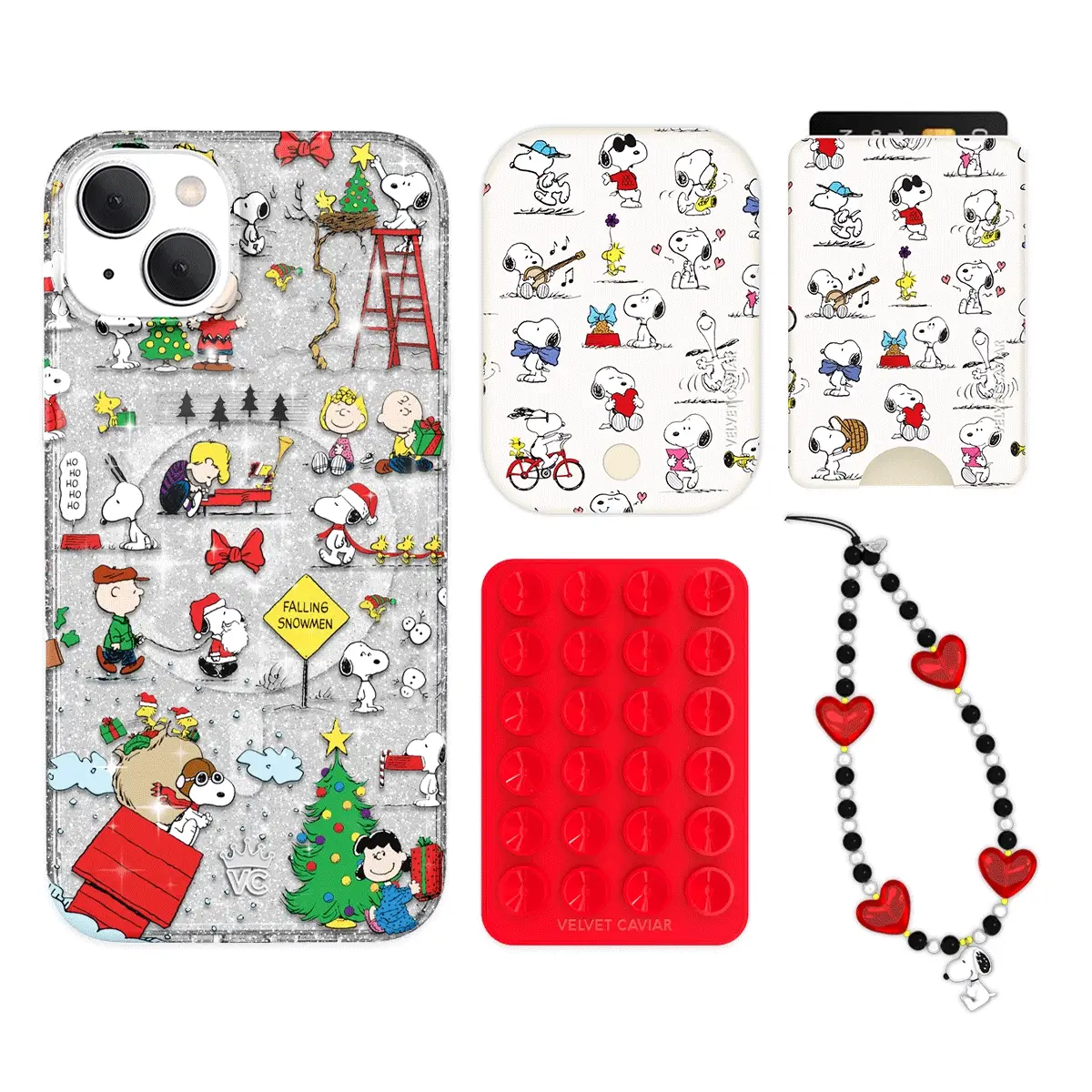 Snoopy Christmas Glitter iPhone Bundle Set - Wallet - Image 6