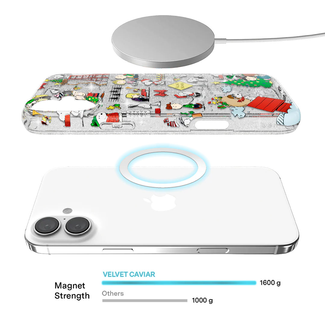 Snoopy Christmas Glitter iPhone Case - Image 8
