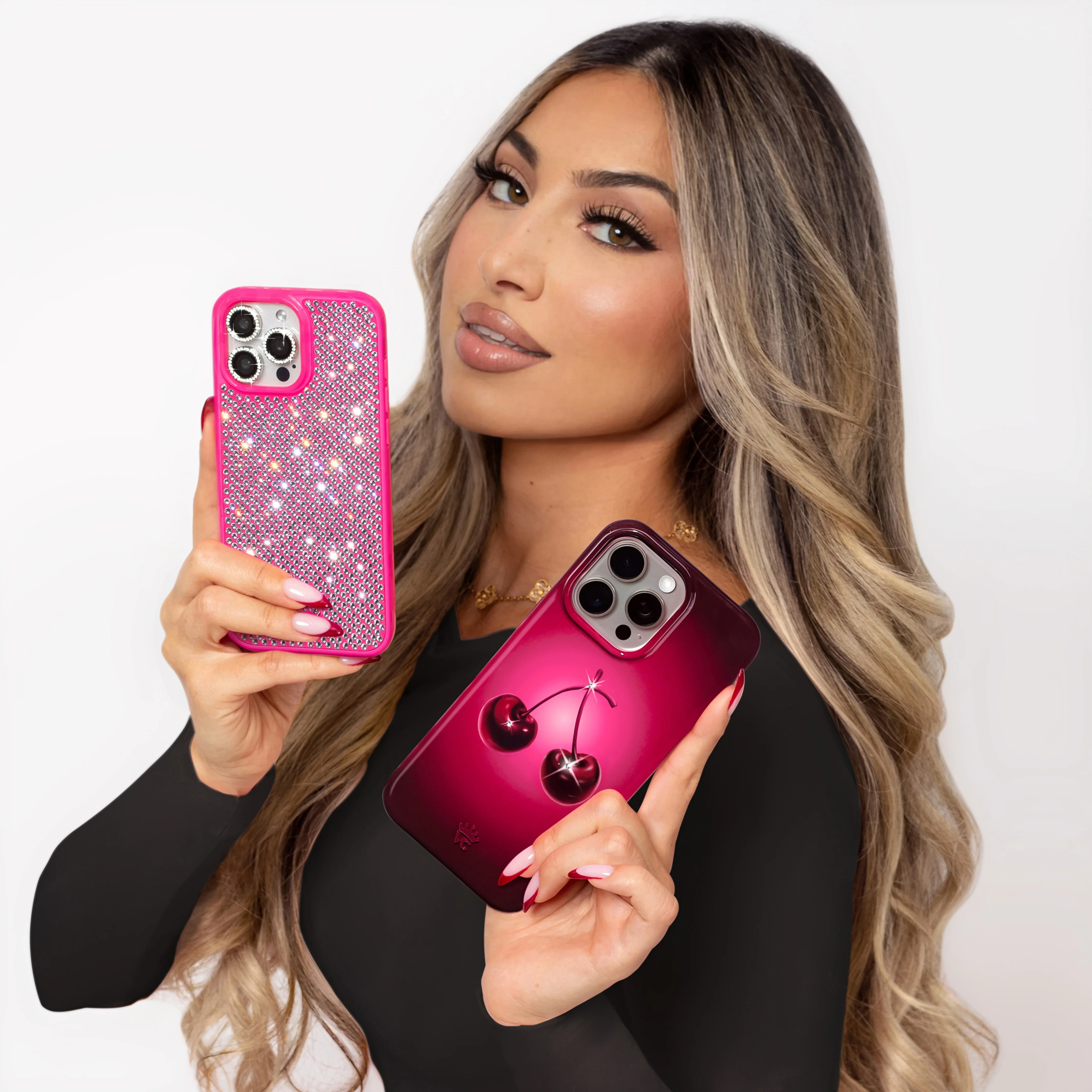 Black Cherry Crystal iPhone Case - Image 68