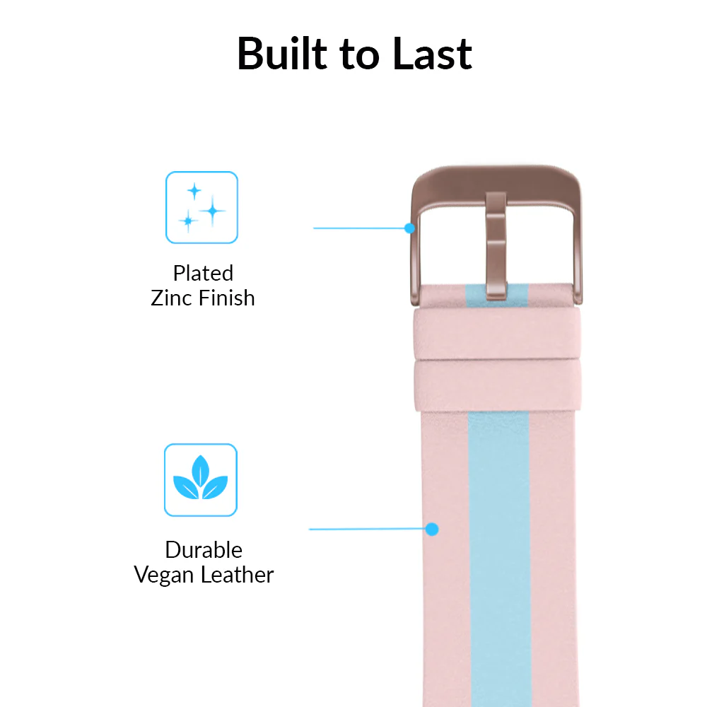 Pink & Blue Stripes Apple Watch Band - Image 4