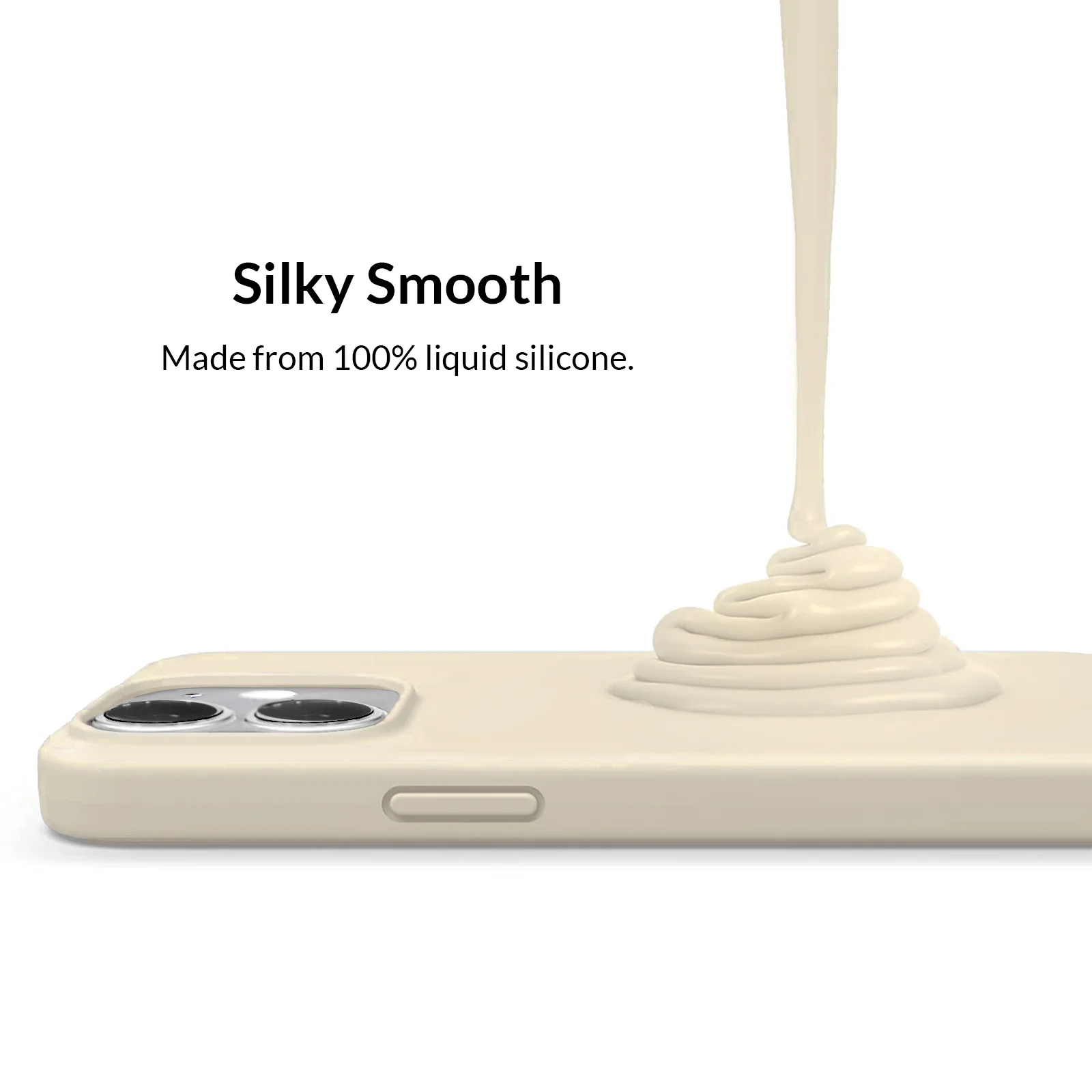 Beige Silicone iPhone Case - Image 45