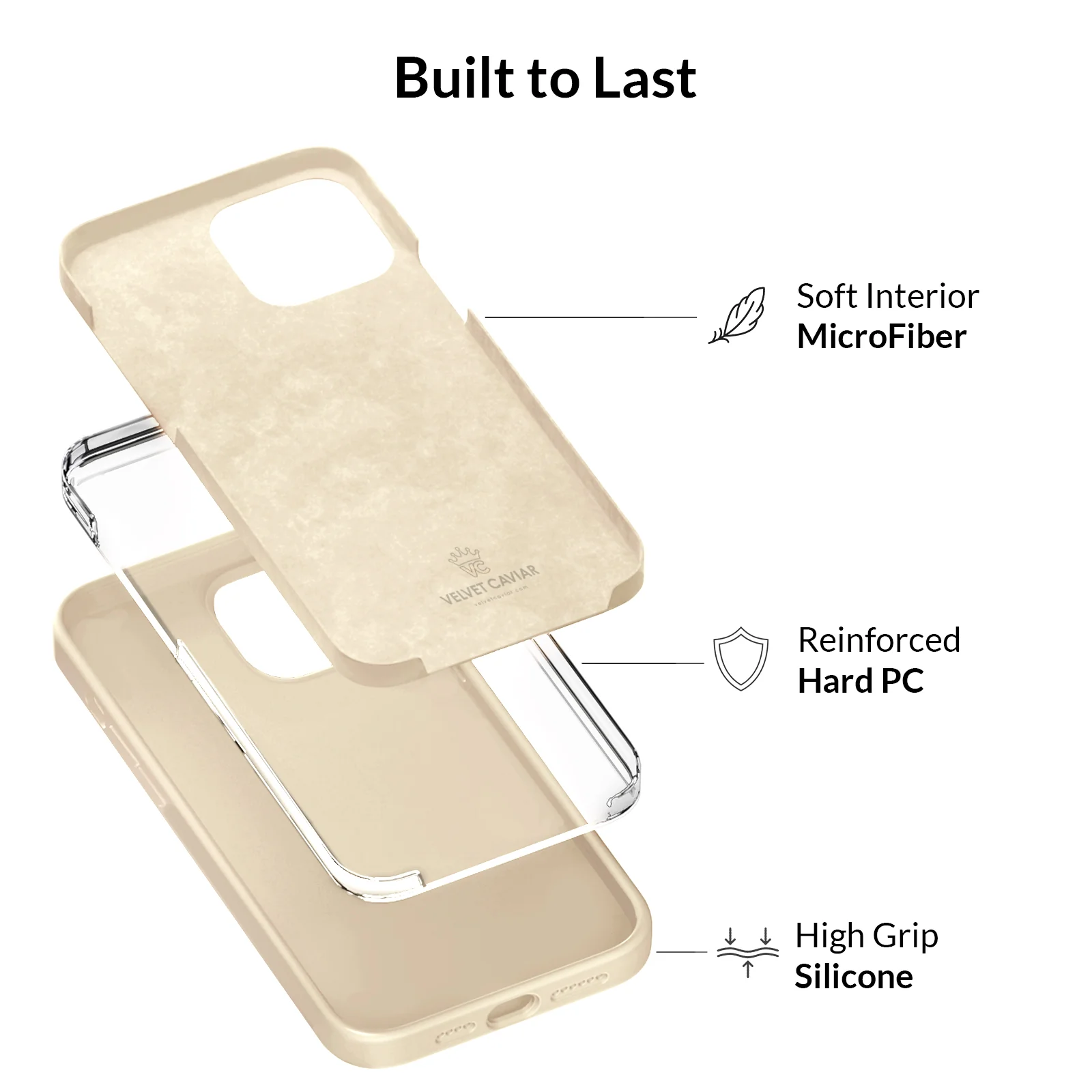 Beige Silicone iPhone Case - Image 74