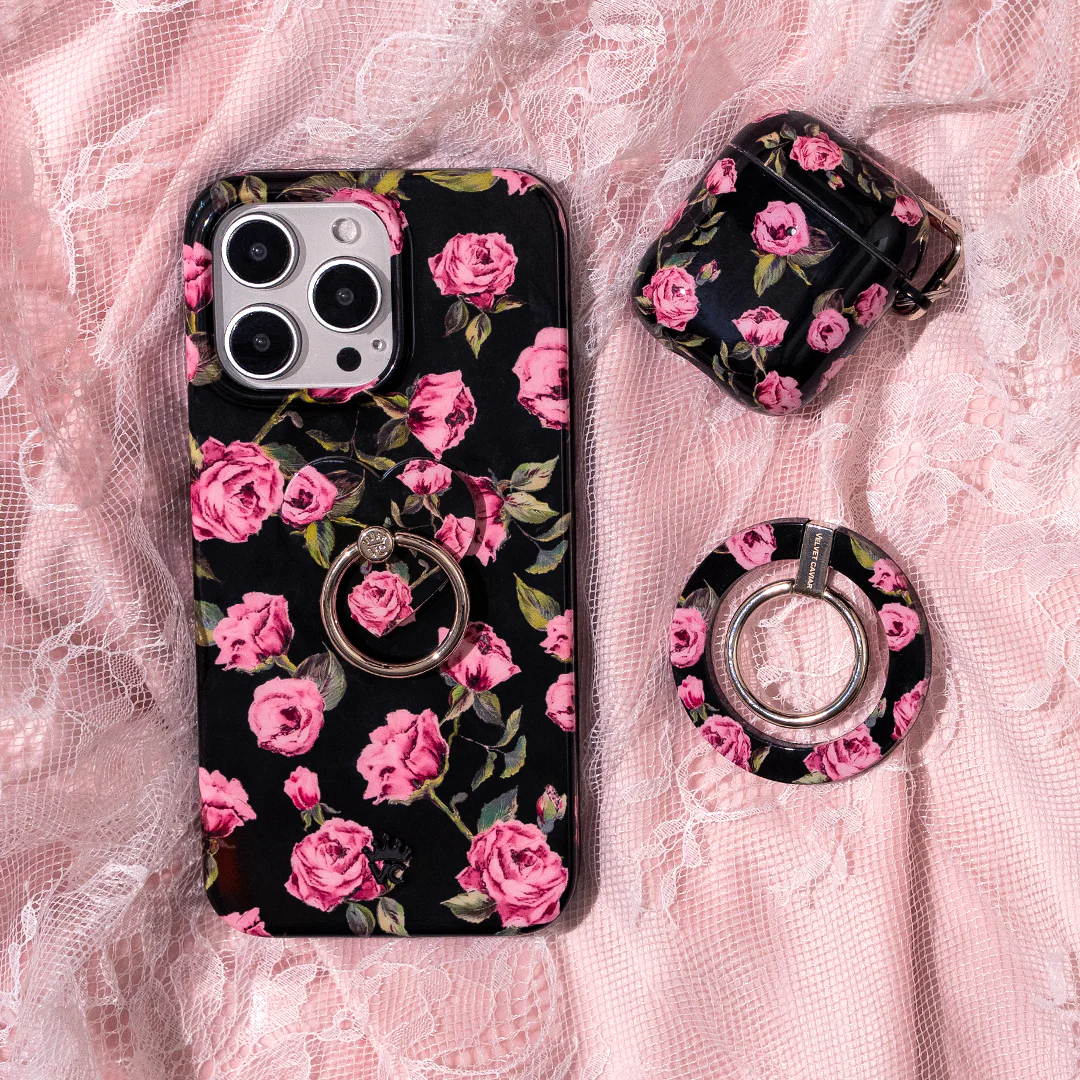 Pink Rose Floral AirPod Case - Image 7