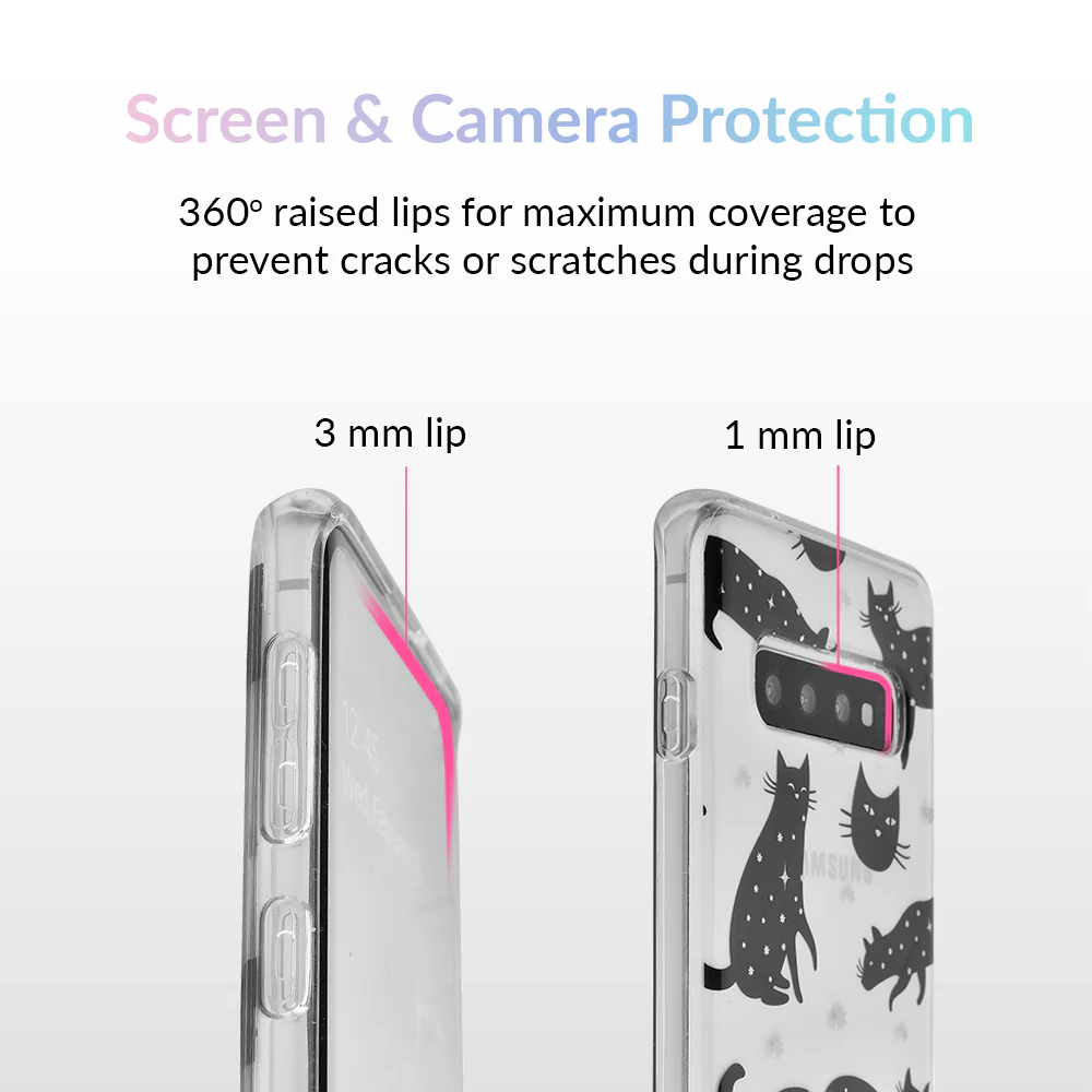 Black Cat Clear Samsung Galaxy Case - Image 12