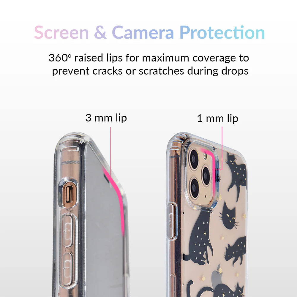 Black Cat Clear iPhone Case - Image 37