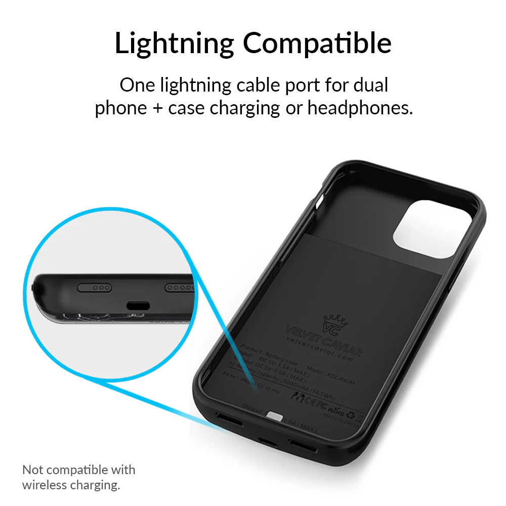 Black iPhone Charging Case - Image 30