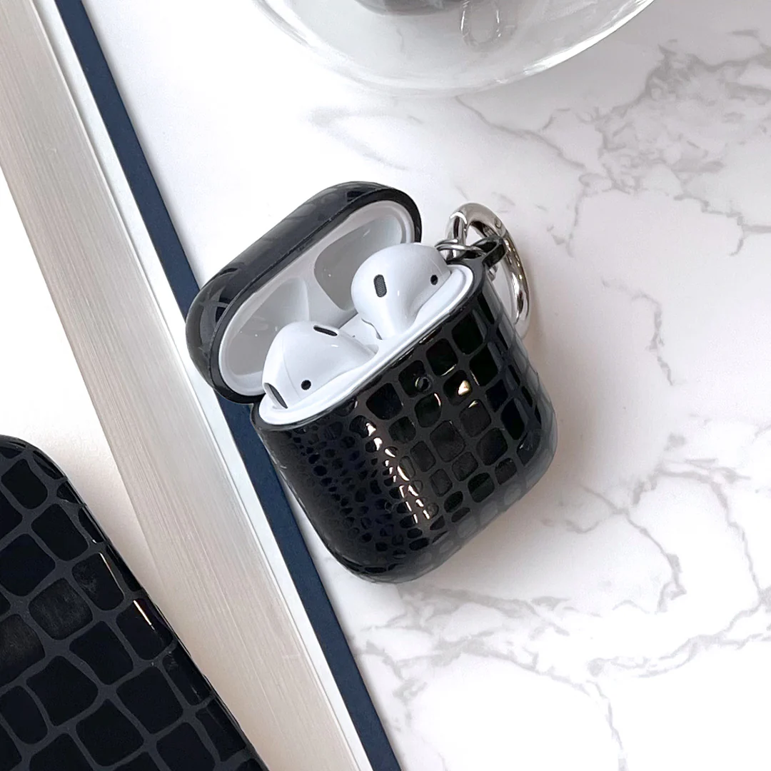 Black Croc AirPod Case - Image 2