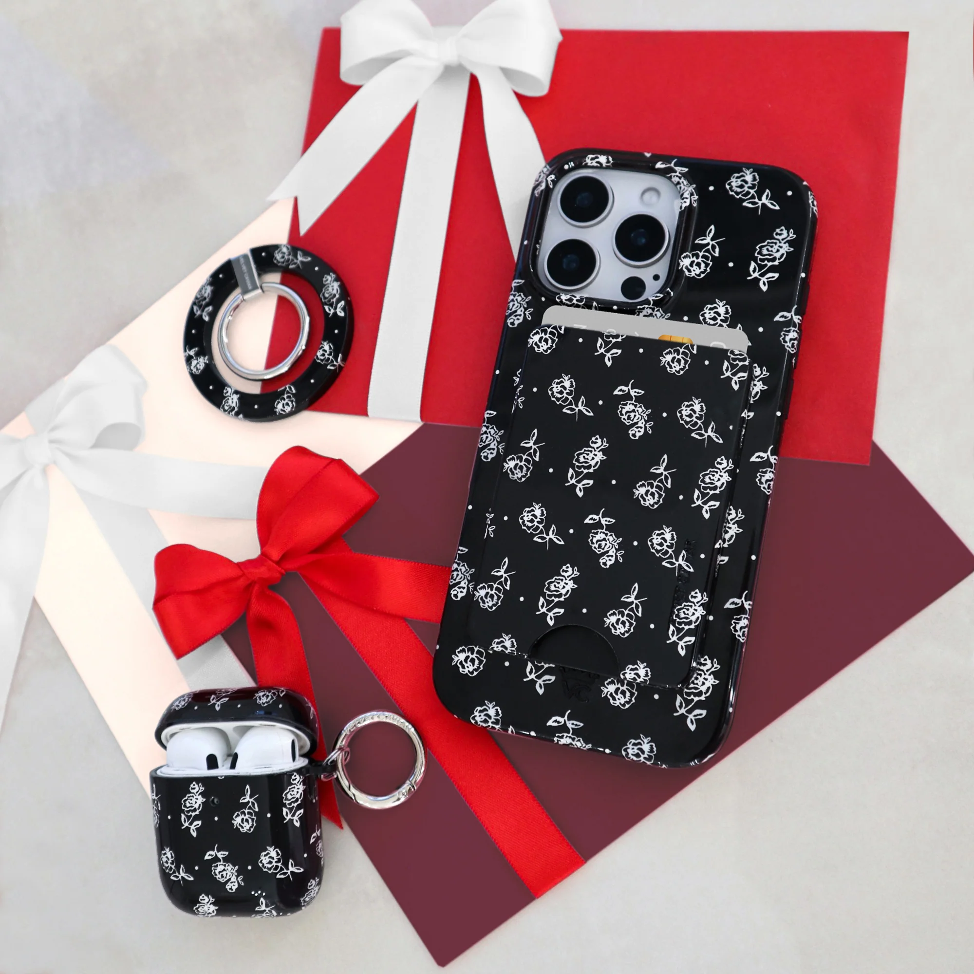 Vintage Roses AirPod Case - Image 2