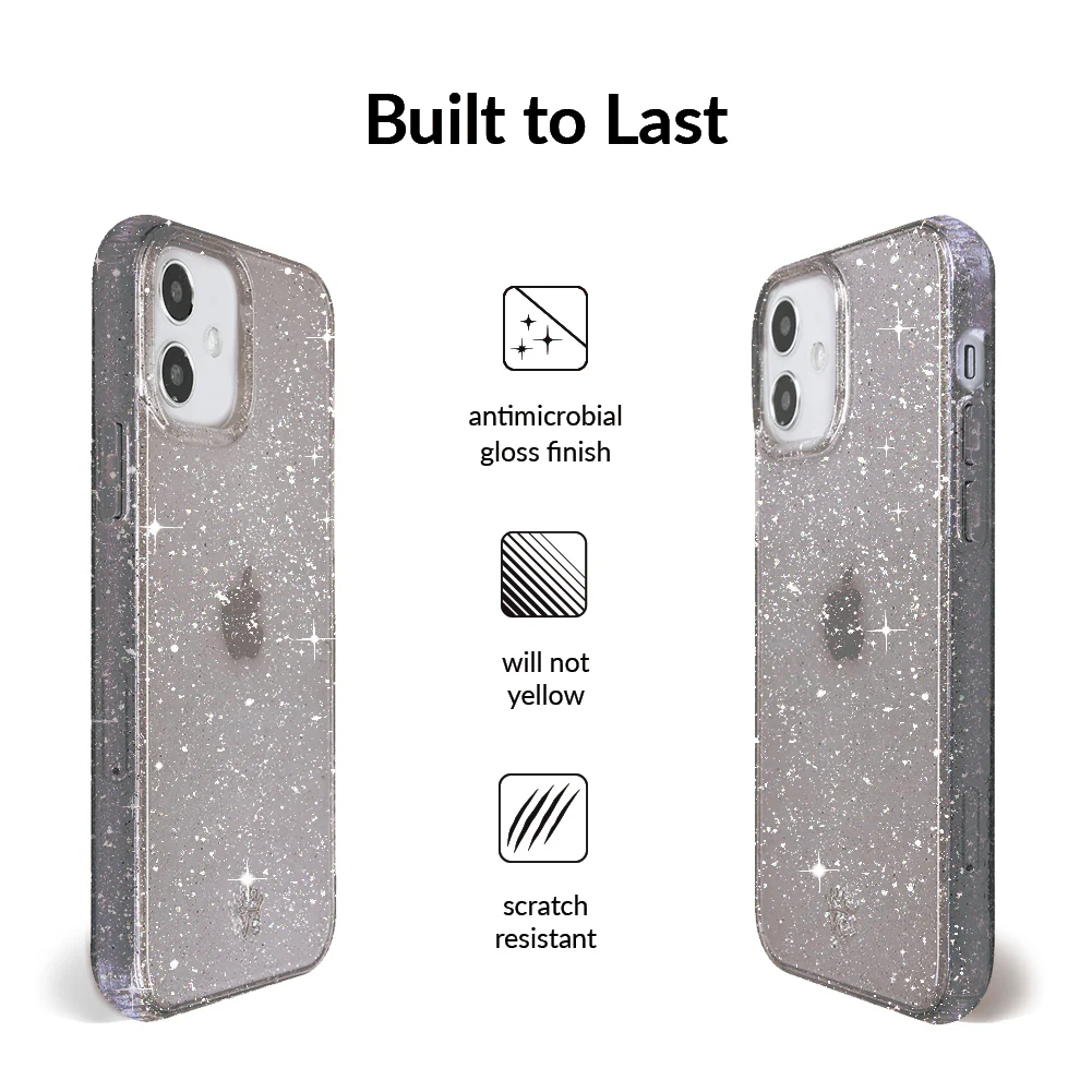 Grey Stardust Glitter iPhone Case - Image 24