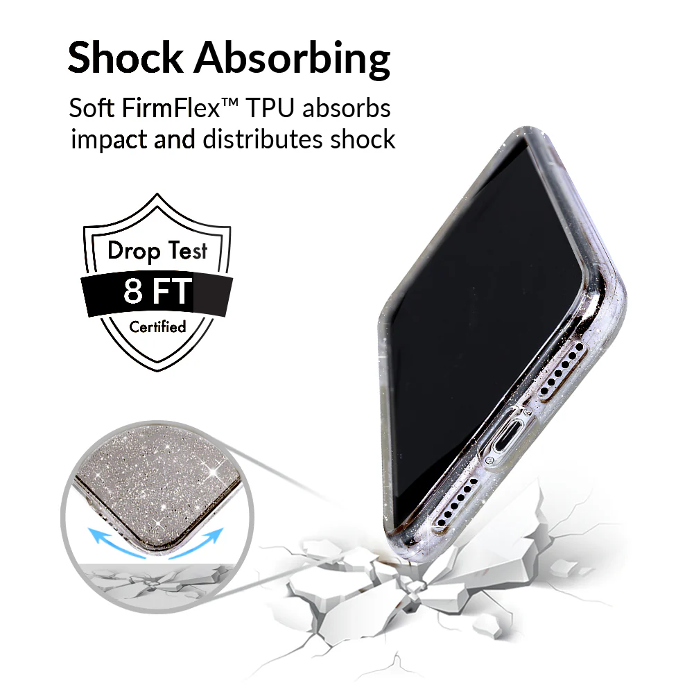 Grey Stardust Glitter iPhone Case - Image 43