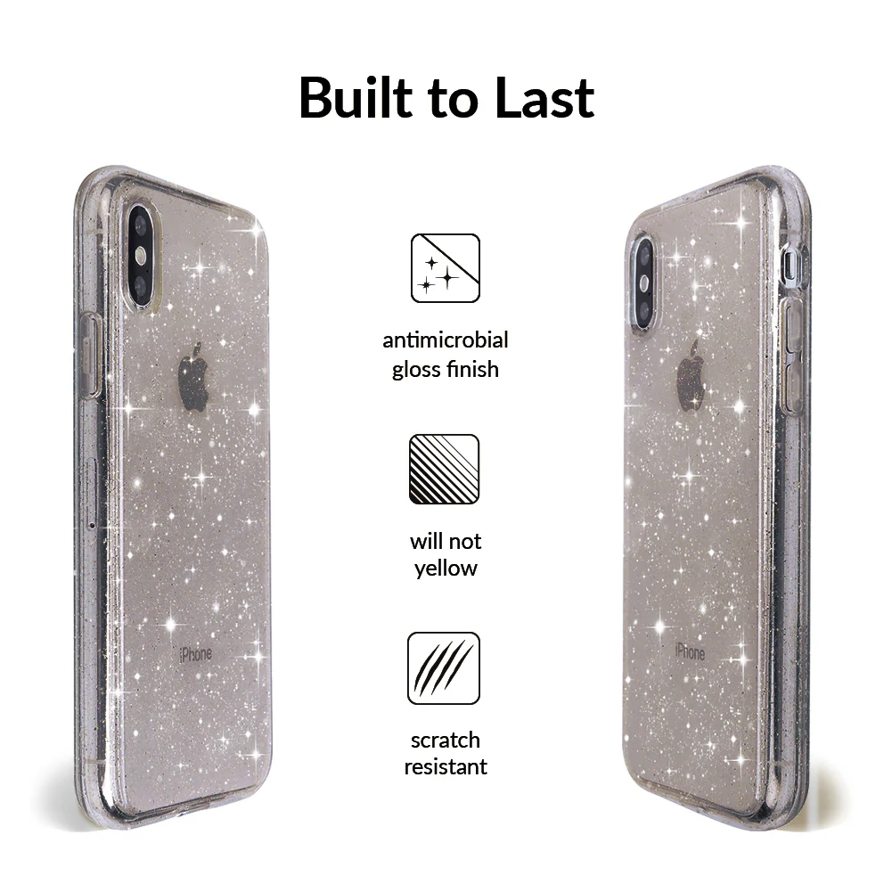 Grey Stardust Glitter iPhone Case - Image 49