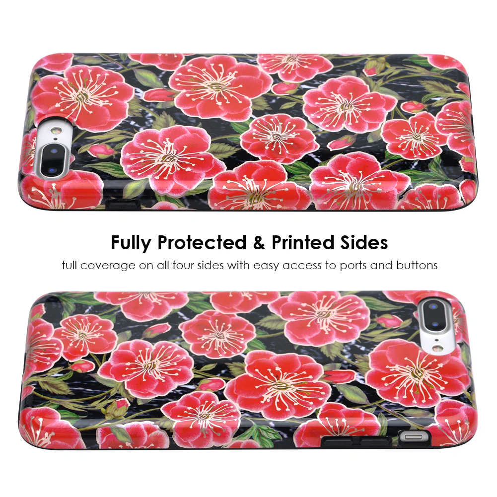 Black Hibiscus Rose Gold Chrome Floral iPhone Case - Image 16