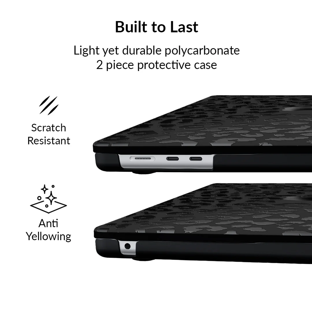 Black Leopard MacBook Case - Image 4