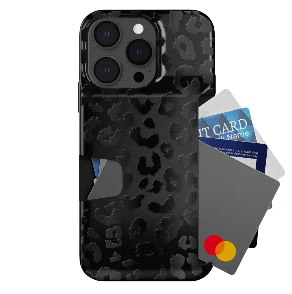 Black Leopard iPhone Wallet Case - Image 106