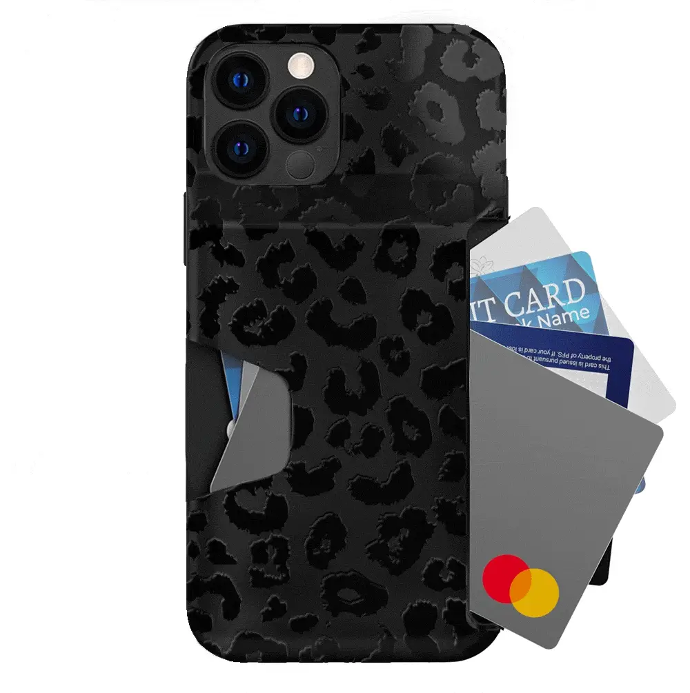 Black Leopard iPhone Wallet Case - Image 43
