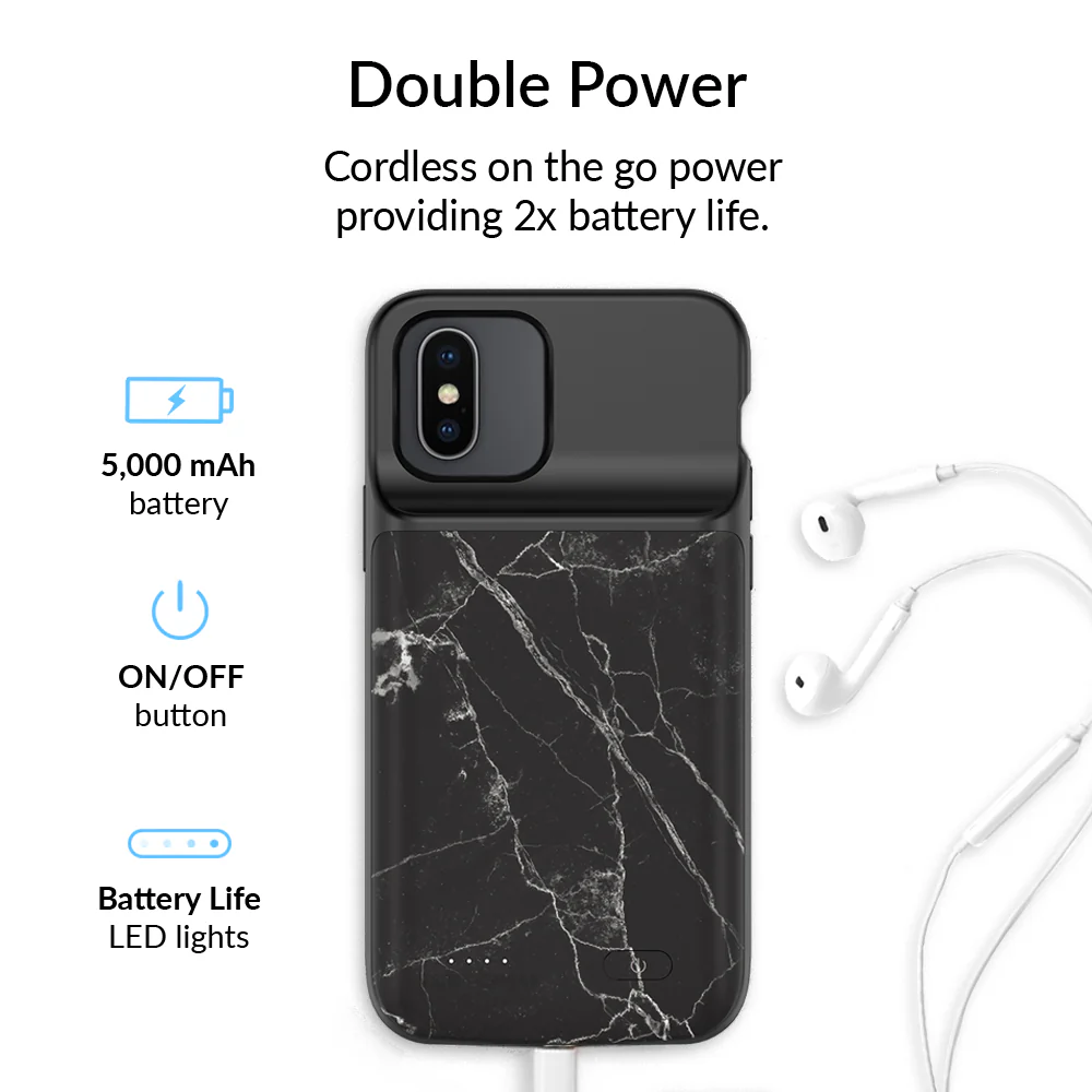 Black Marble iPhone Charging Case - Image 14