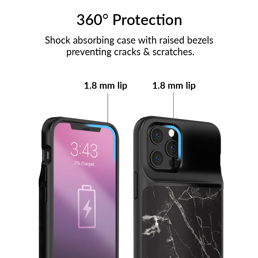 Black Marble iPhone Charging Case - Image 46