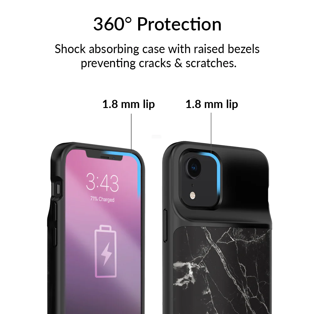 Black Marble iPhone Charging Case - Image 5