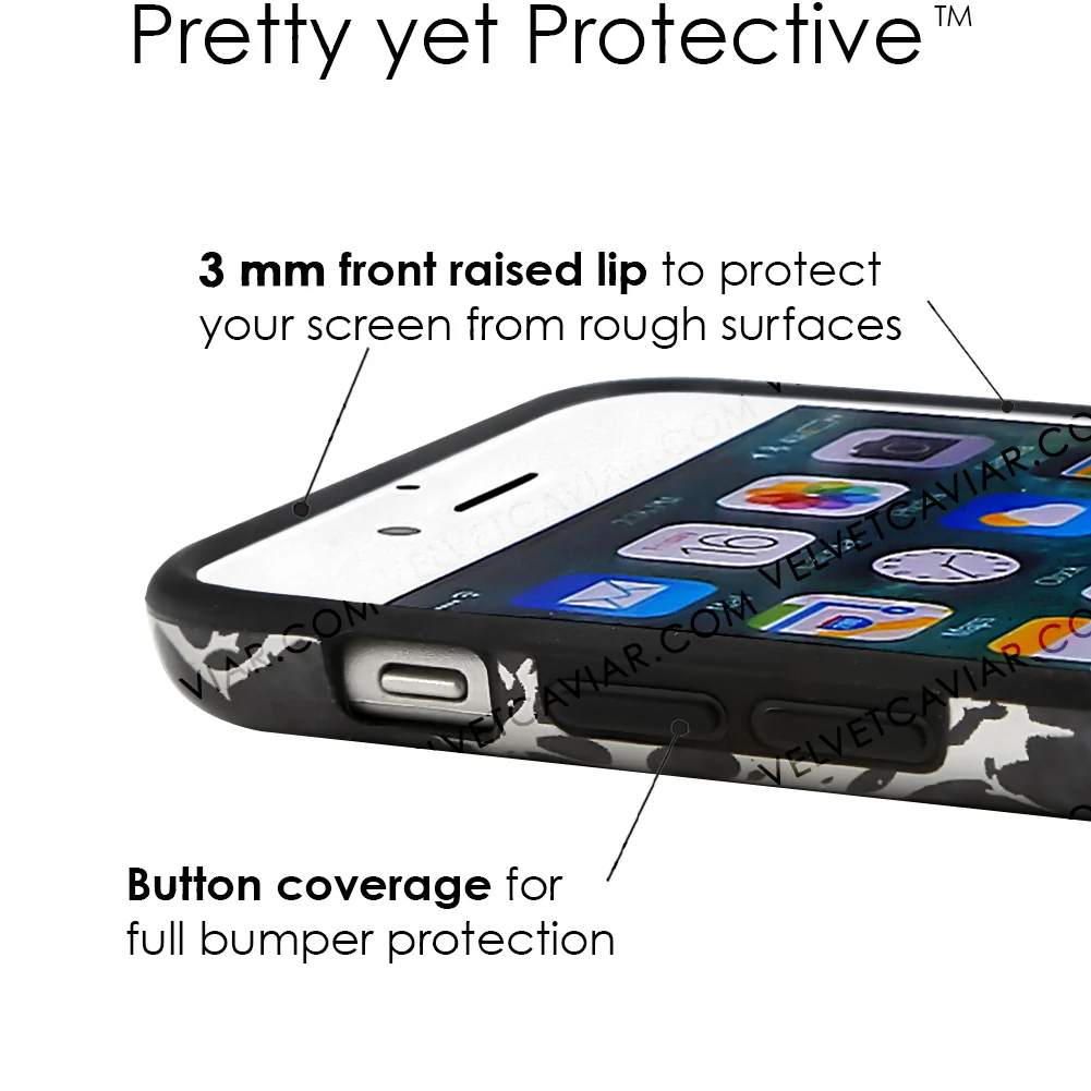 Black Marble Silver Chrome iPhone Case - Image 27