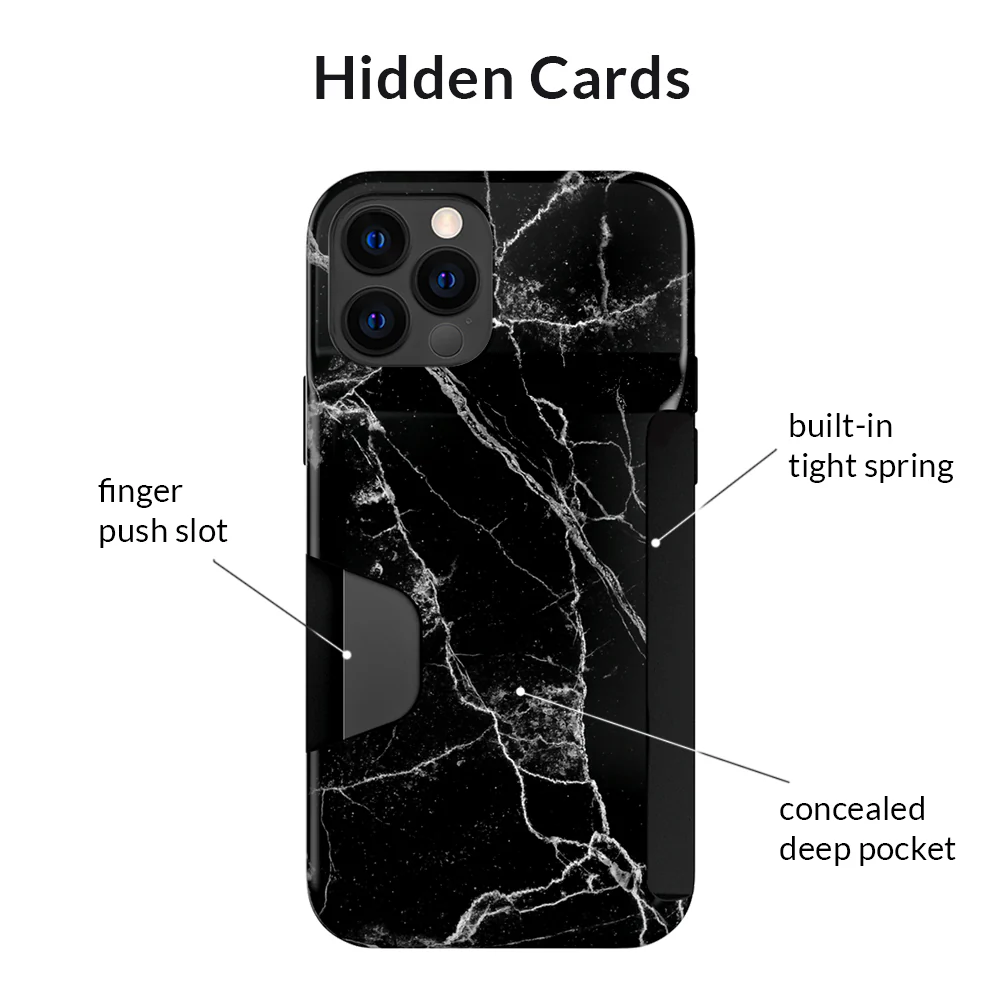 Black Marble Iphone Wallet Case - Image 48