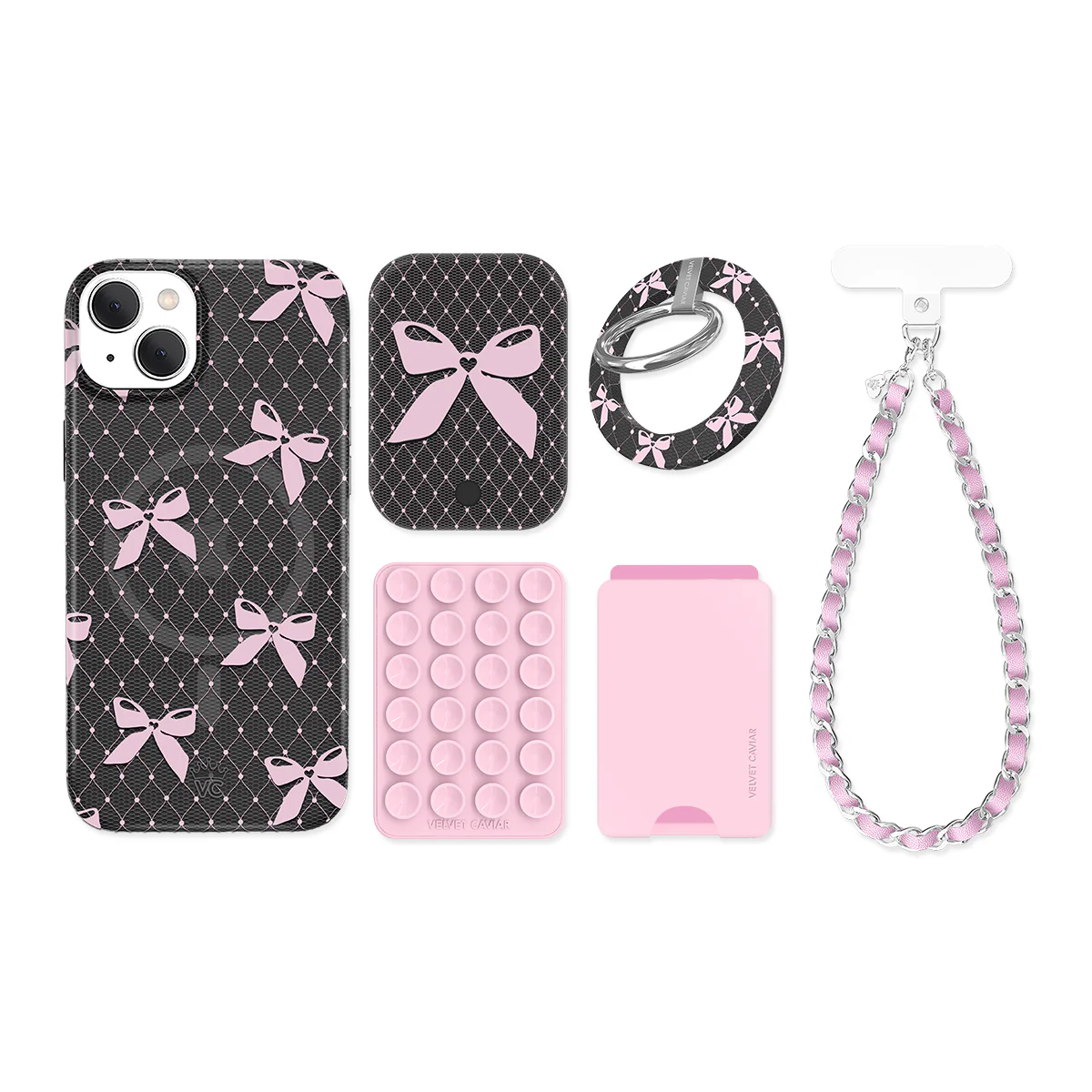 Lacy Pink Bows iPhone Bundle Set - Image 12