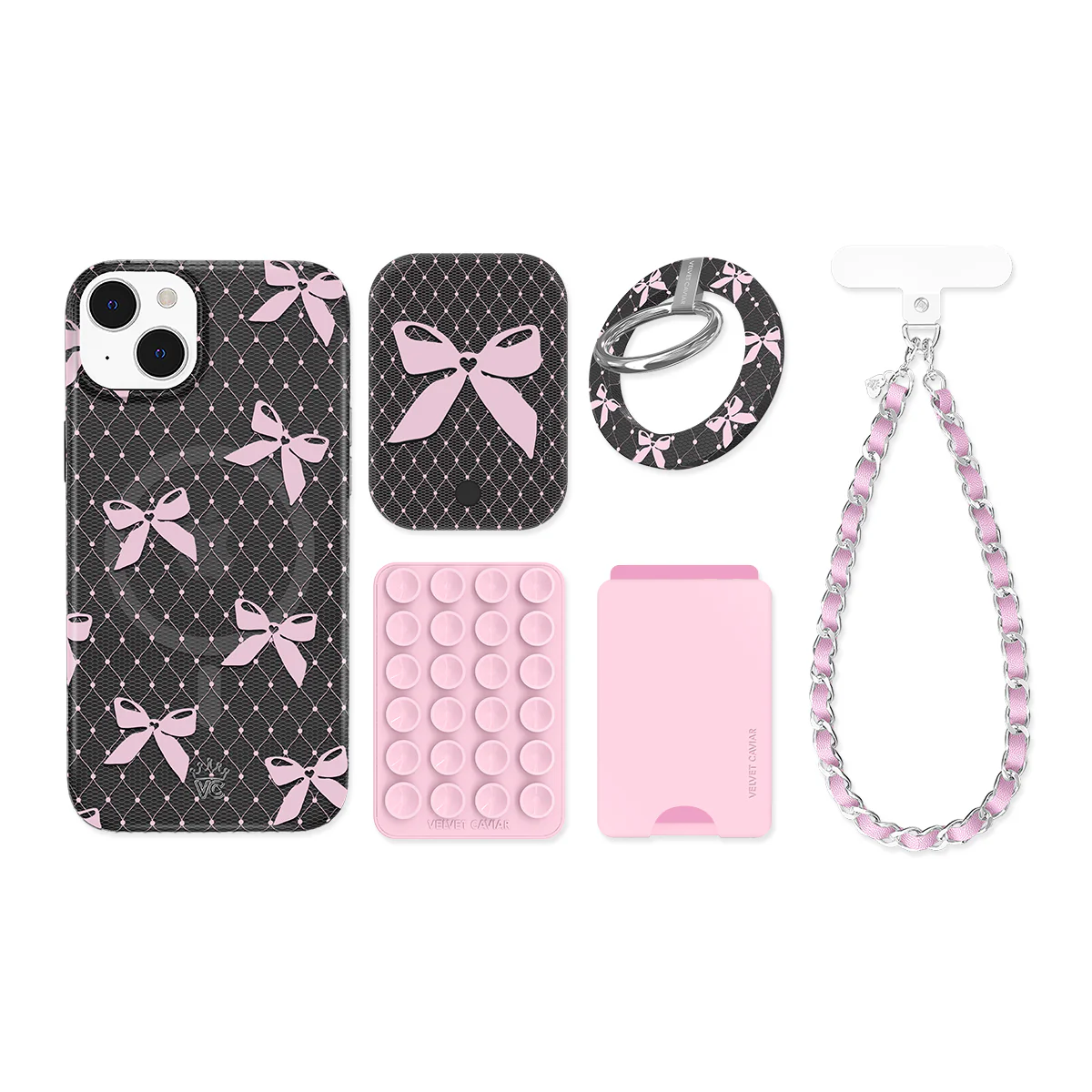 Lacy Pink Bows iPhone Bundle Set - Image 17