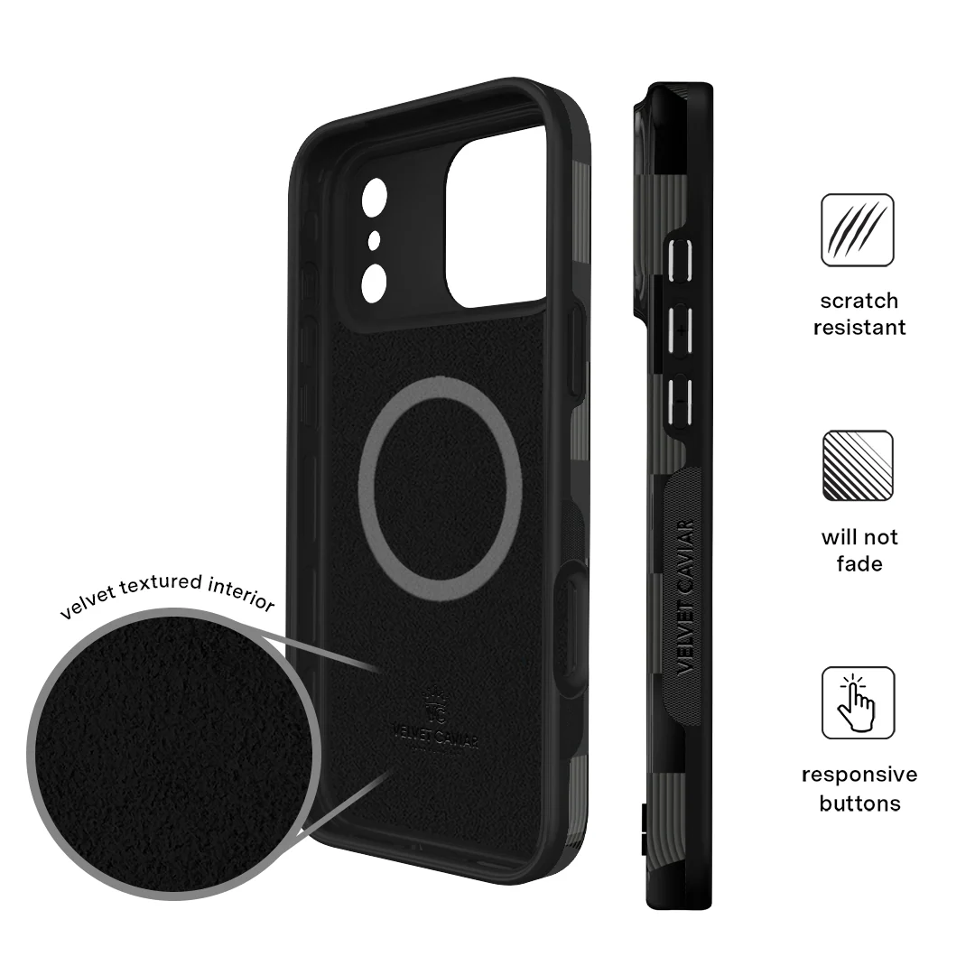 Noir Vibe Checkered iPhone Case - Image 115
