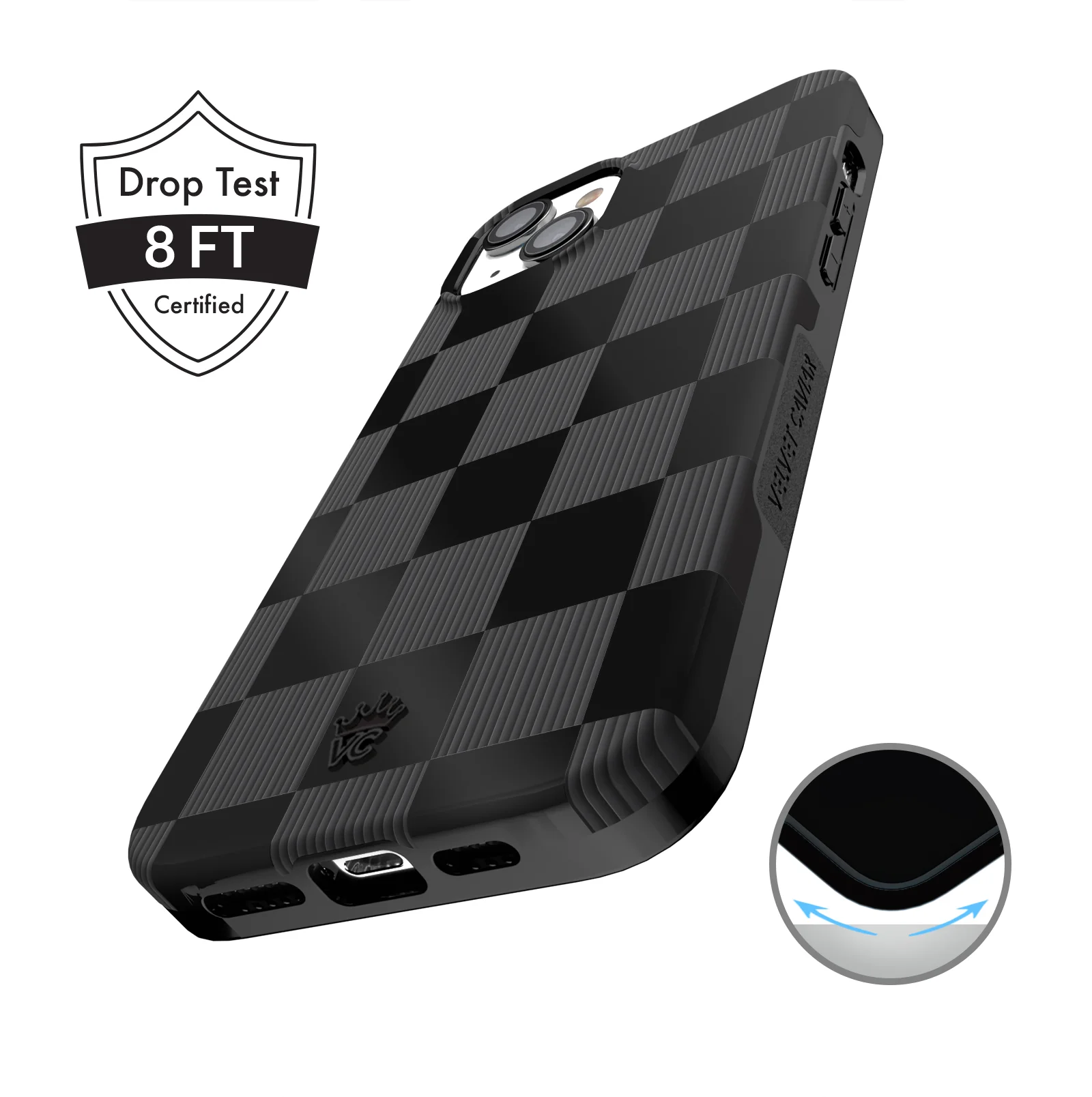 Noir Vibe Checkered iPhone Case - Image 14