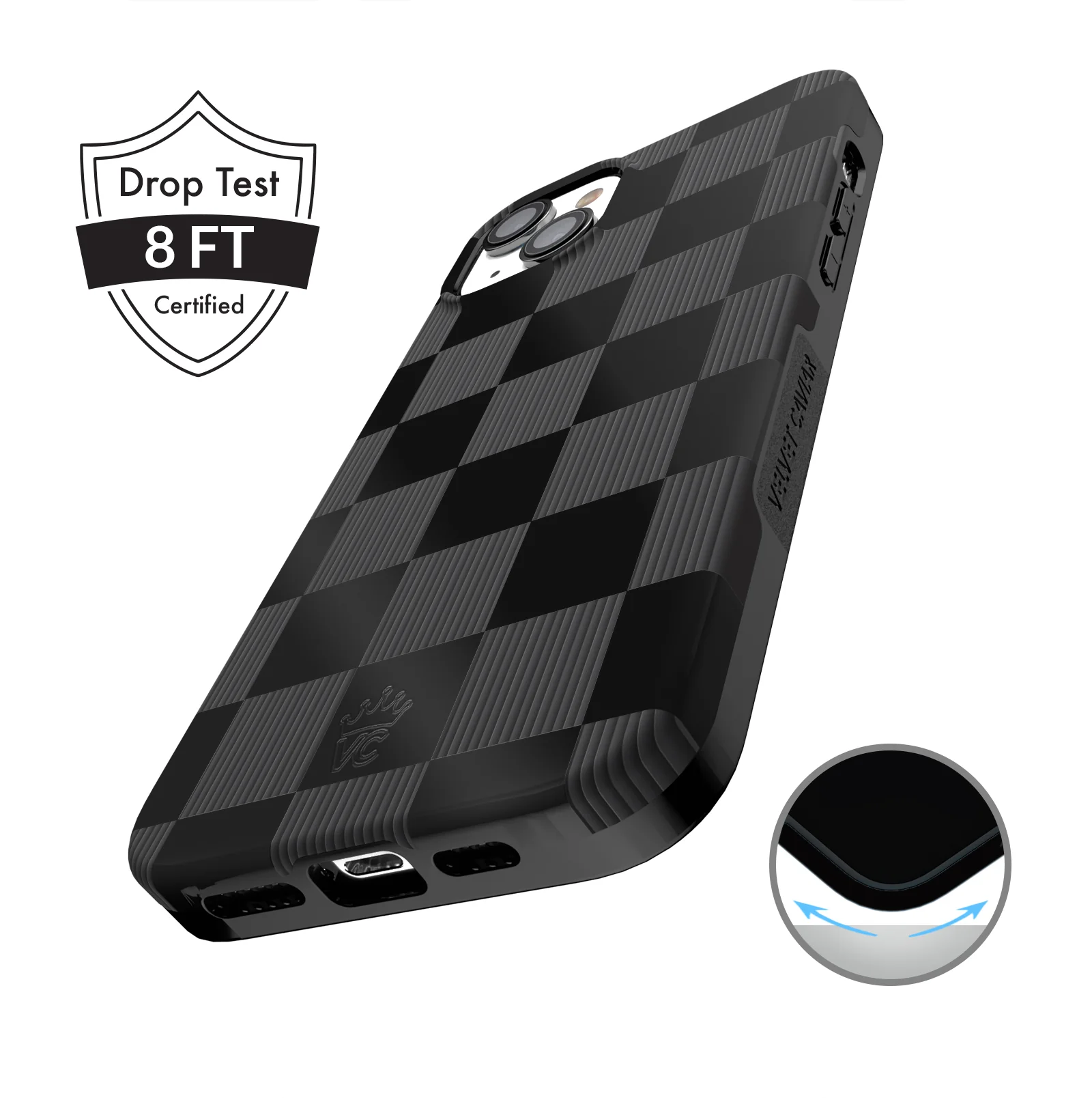 Noir Vibe Checkered iPhone Case - Image 44