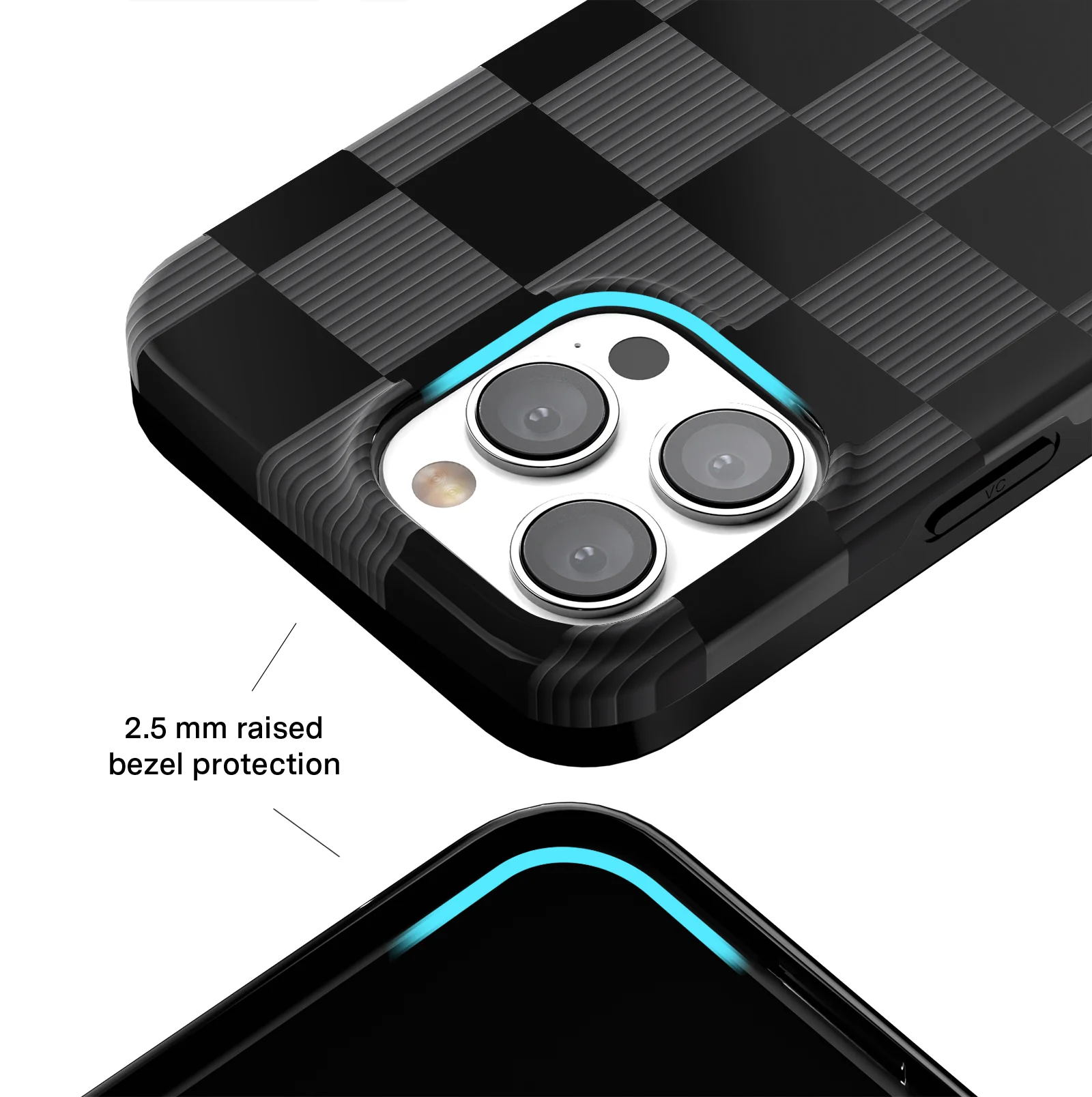 Noir Vibe Checkered iPhone Case - Image 57