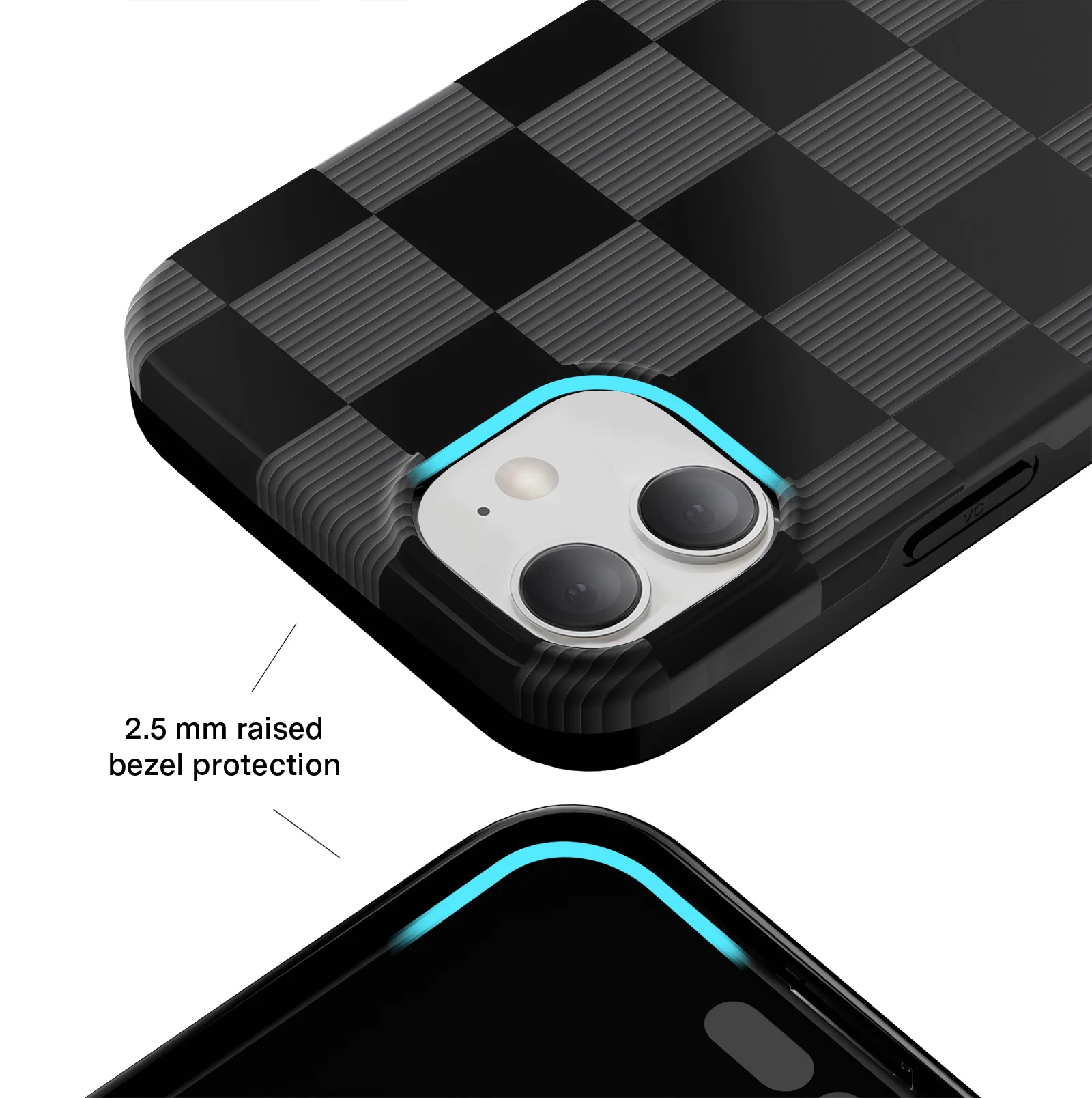 Noir Vibe Checkered iPhone Case - Image 62