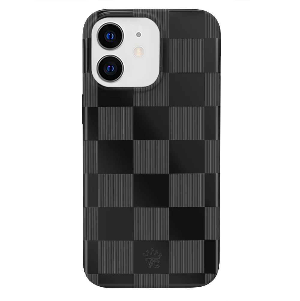 Noir Vibe Checkered iPhone Case - Image 66