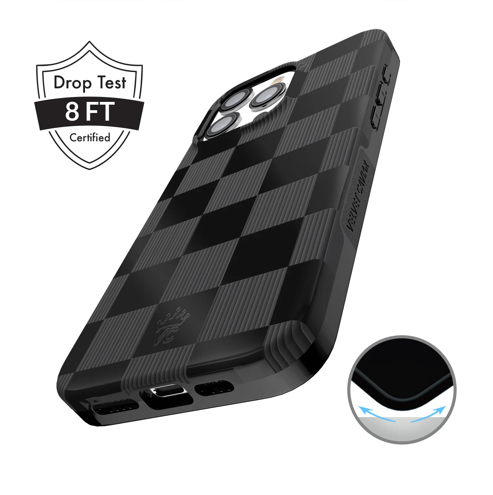 Noir Vibe Checkered iPhone Case - Image 79