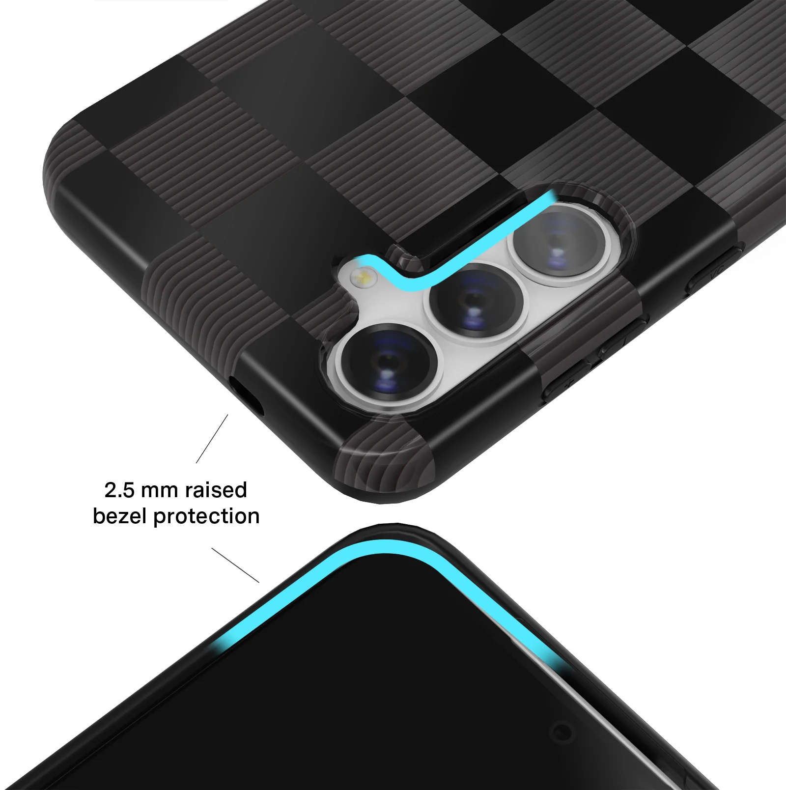Noir Vibe Checkered Samsung Case - Image 2
