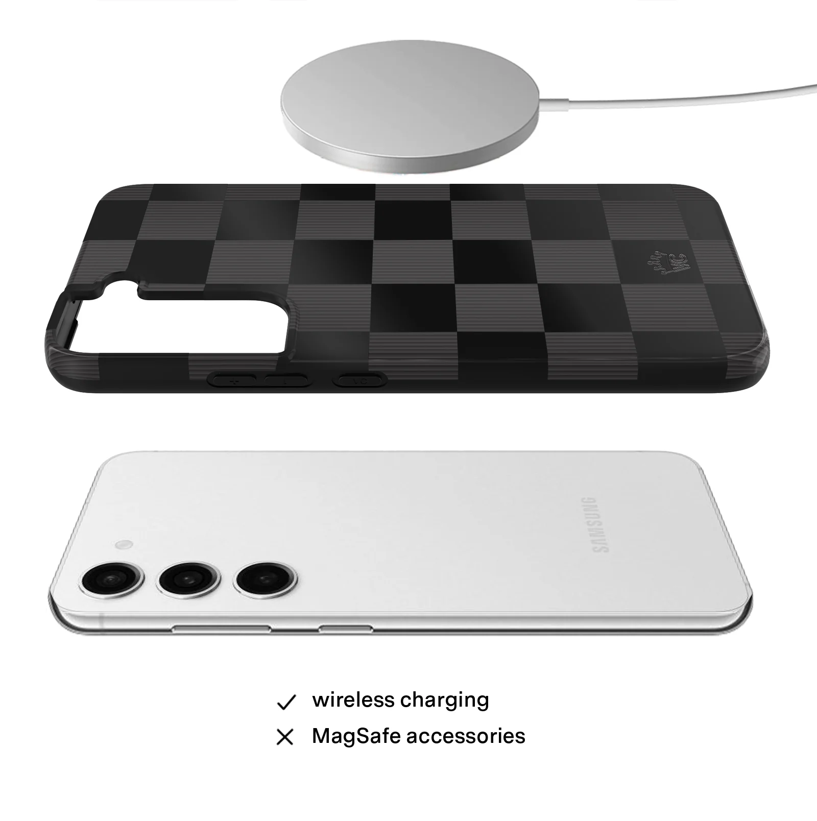 Noir Vibe Checkered Samsung Case - Image 40