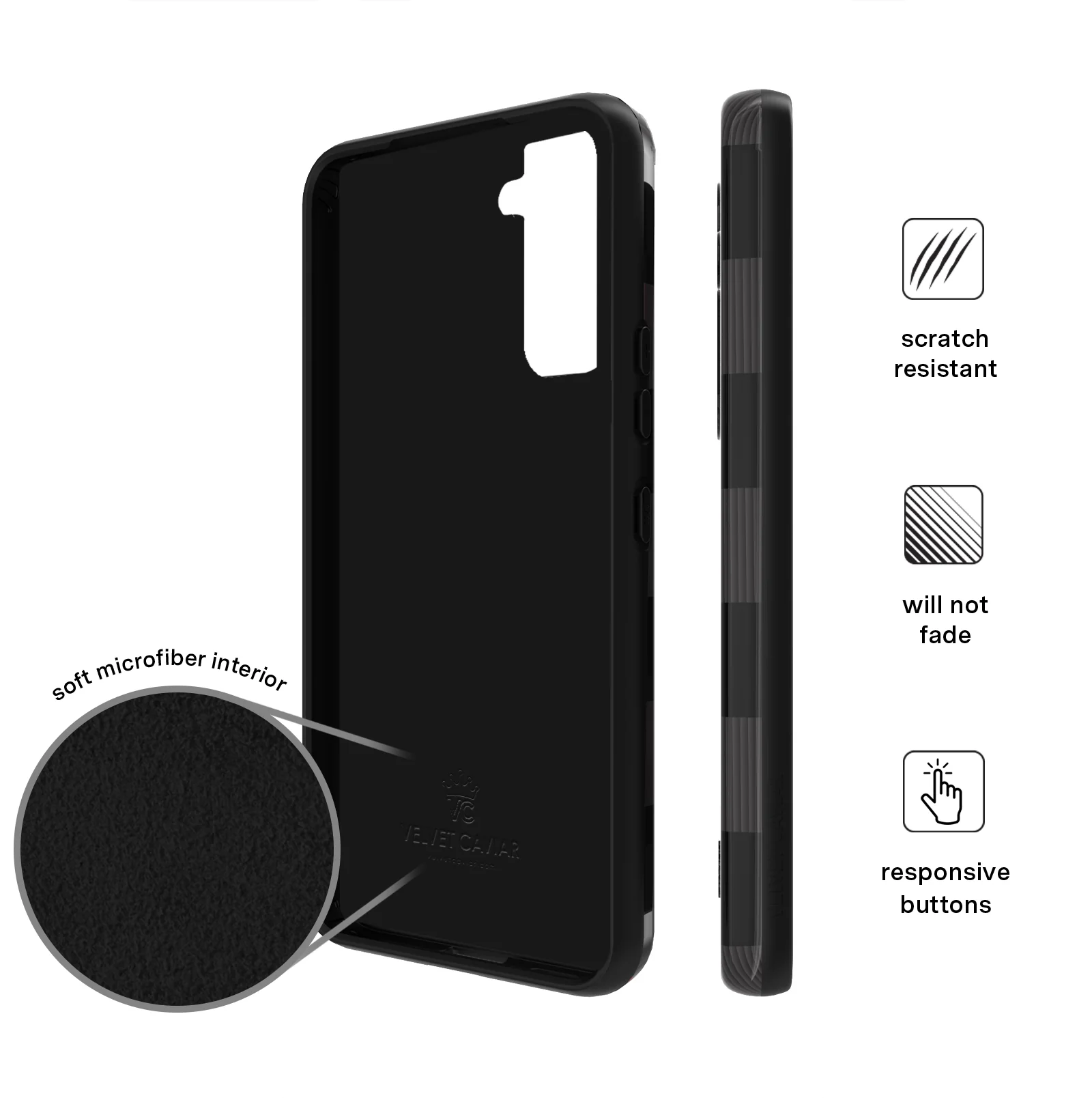 Noir Vibe Checkered Samsung Case - Image 5