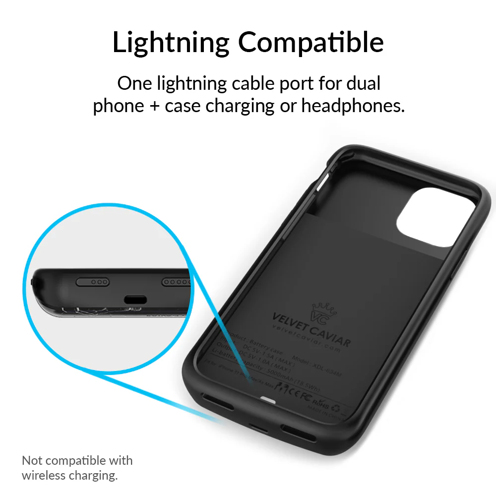 Black Wildflower iPhone Charging Case - Image 30