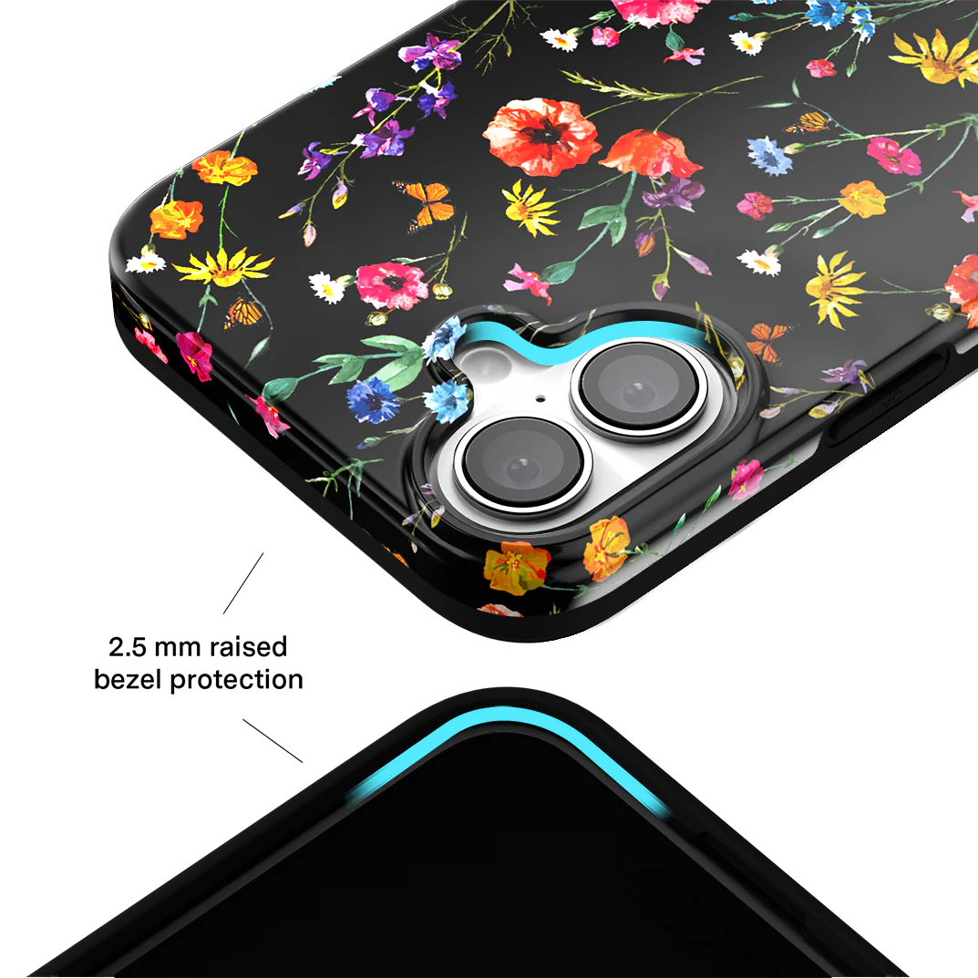 Black Wildflower iPhone Case - Image 148