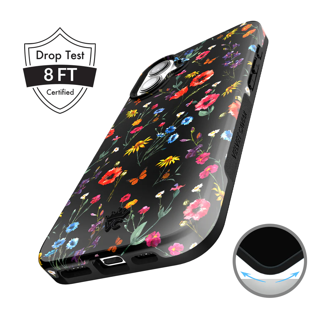 Black Wildflower iPhone Case - Image 150