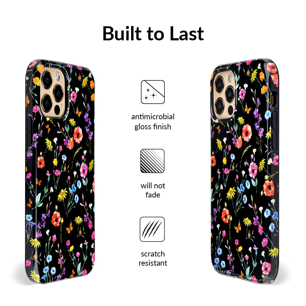 Black Wildflower iPhone Case - Image 65