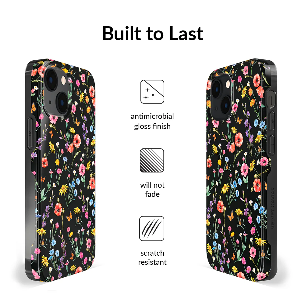 Black Wildflower iPhone Case - Image 77