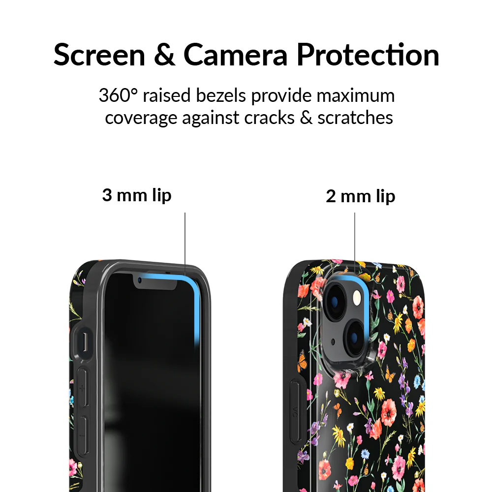Black Wildflower iPhone Case - Image 81