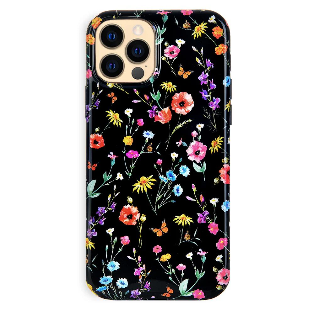 Black Wildflower iPhone Case - Image 85