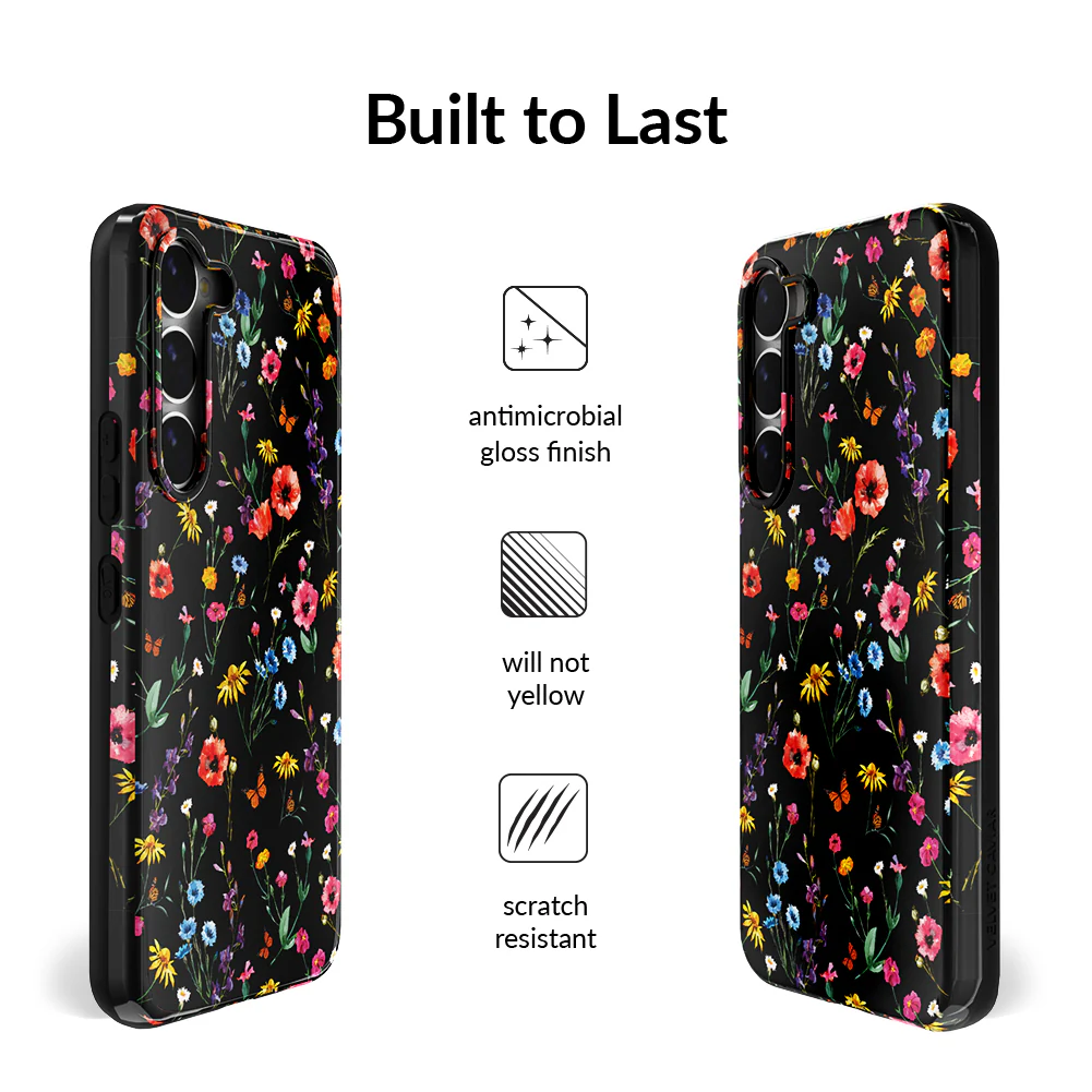 Black Wildflower Samsung Case - Image 104