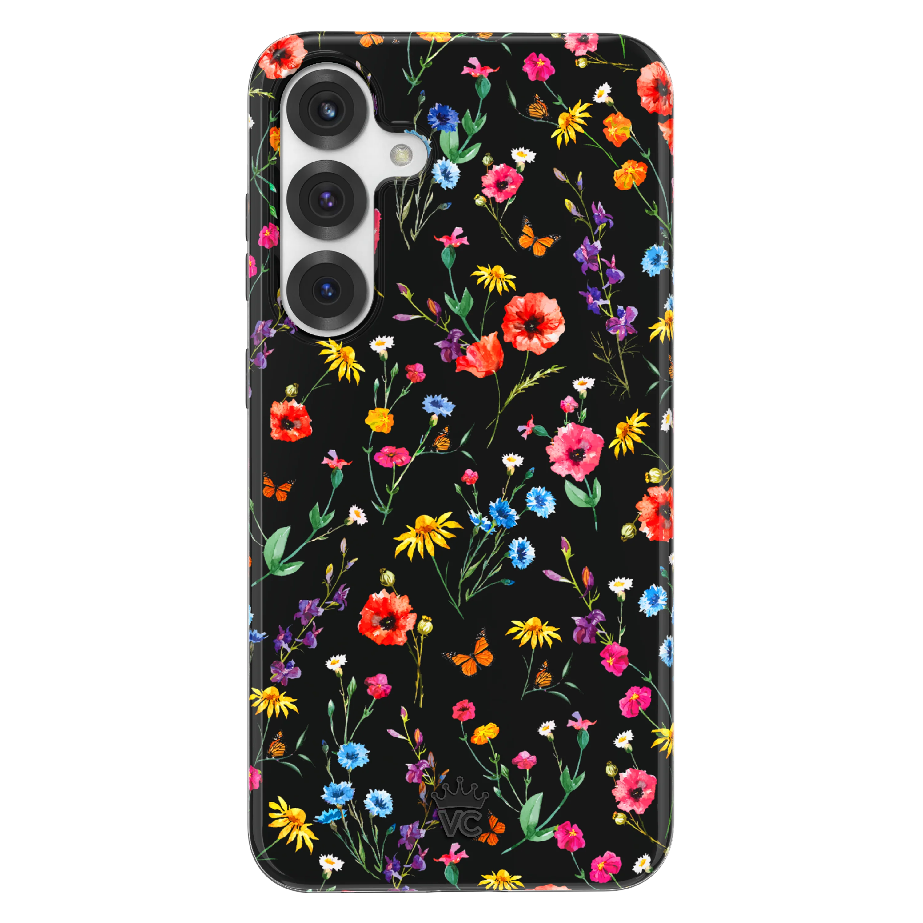 Black Wildflower Samsung Case - Image 125
