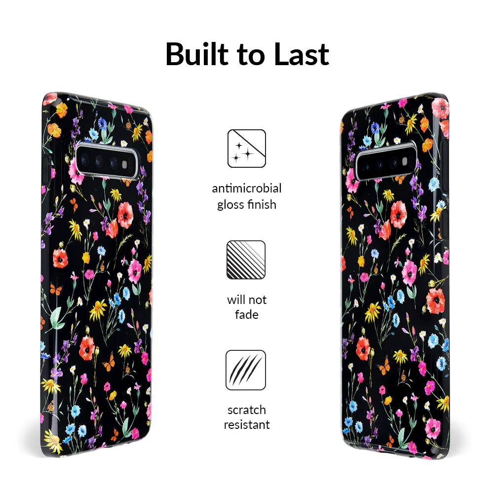 Black Wildflower Samsung Case - Image 28