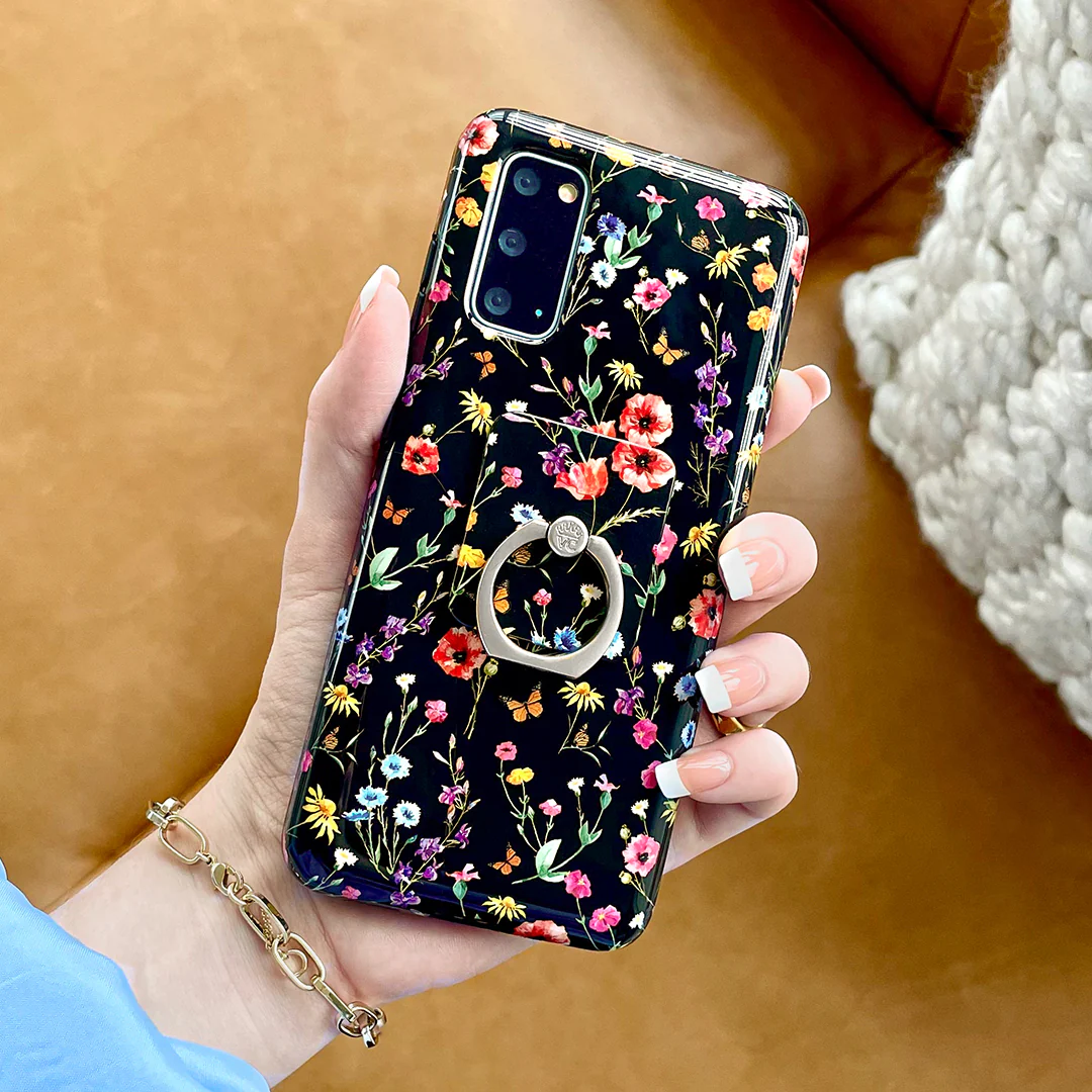 Black Wildflower Samsung Case - Image 51