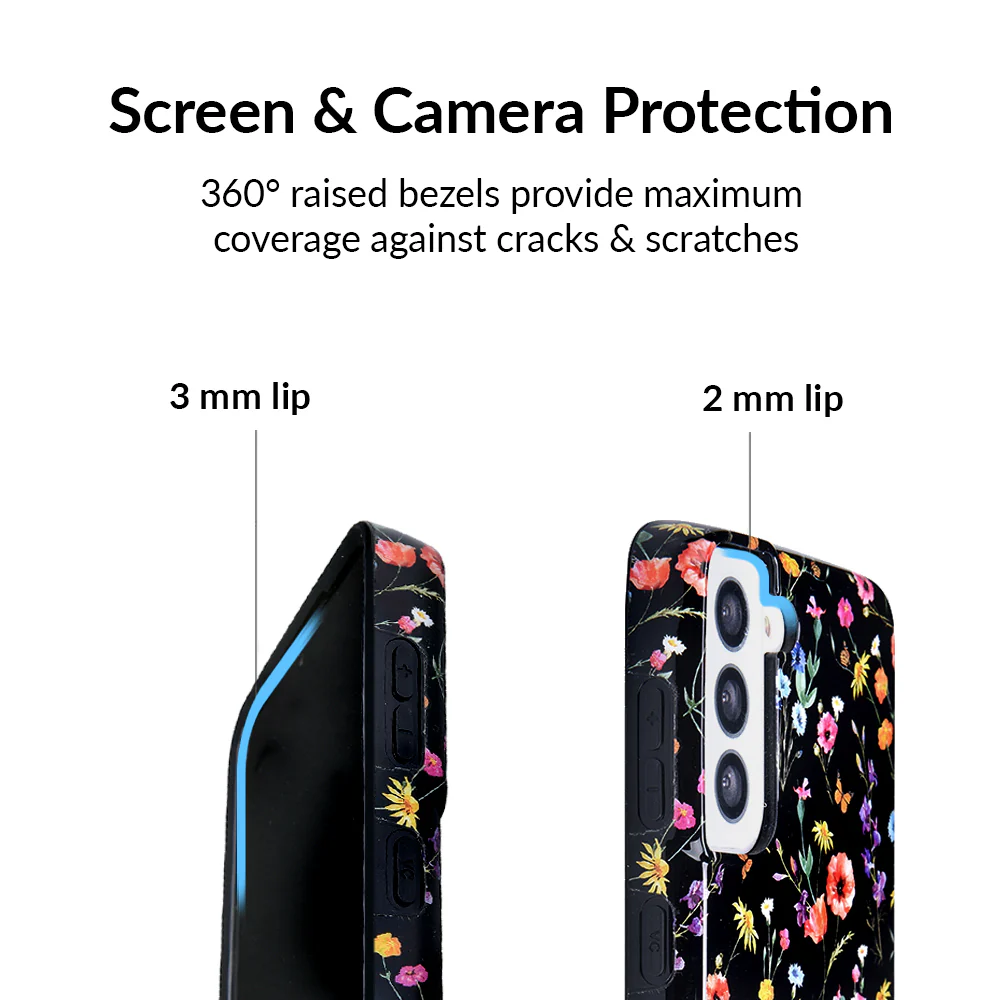 Black Wildflower Samsung Case - Image 75