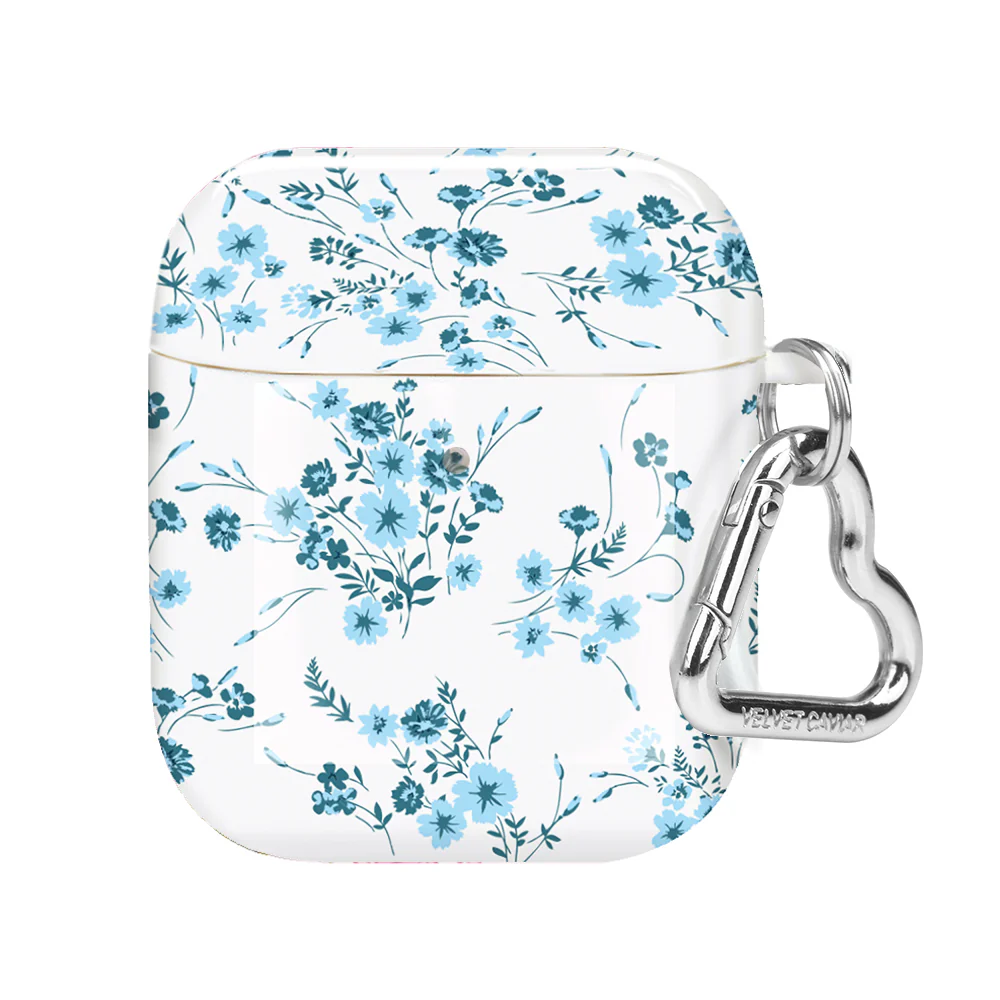 French Blue Floral AirPod Case